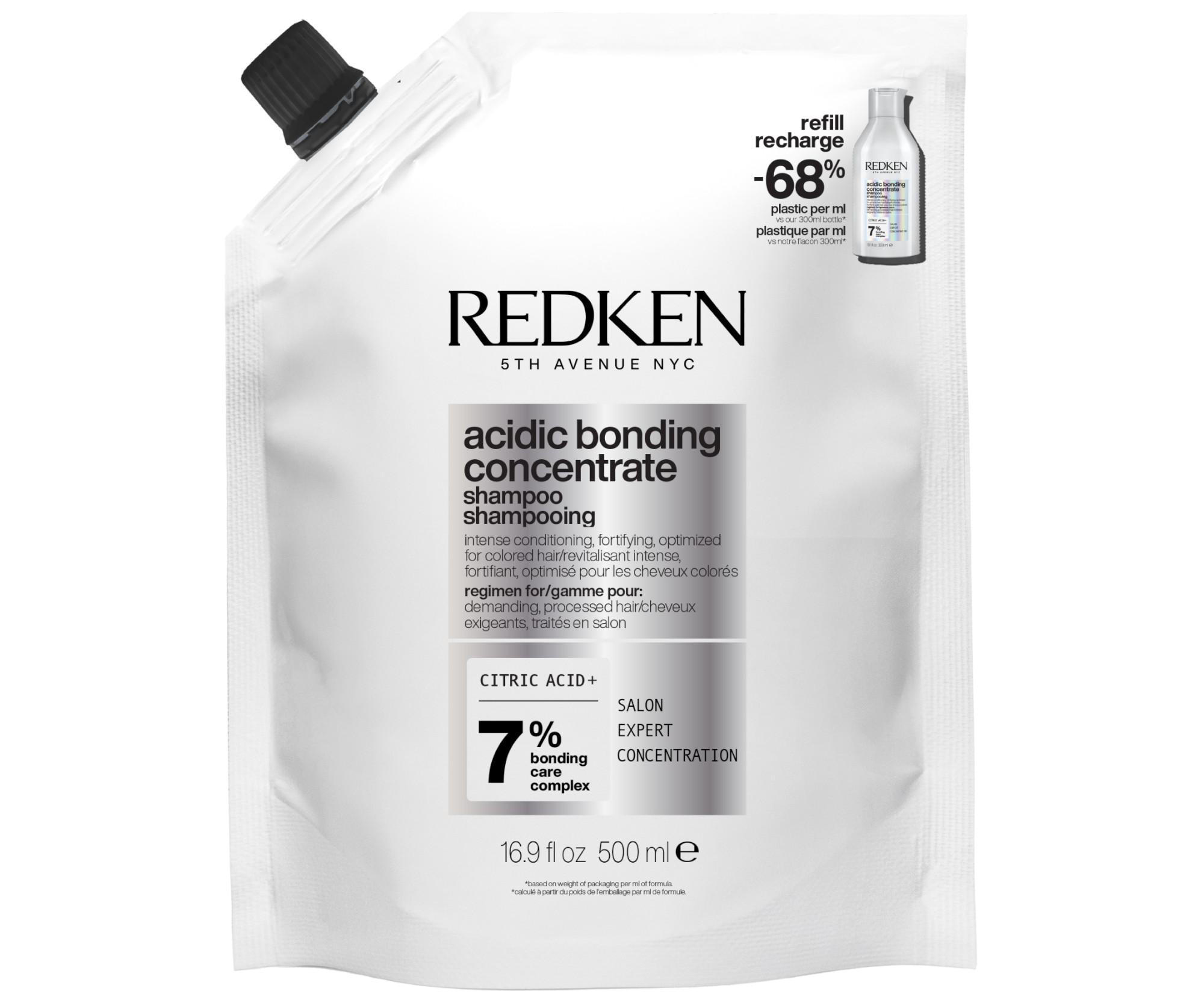 Intenzívne regeneračný šampón pre poškodené vlasy Redken Acidic Bonding Concentrate - 500 ml, náhradná náplň + darček zadarmo