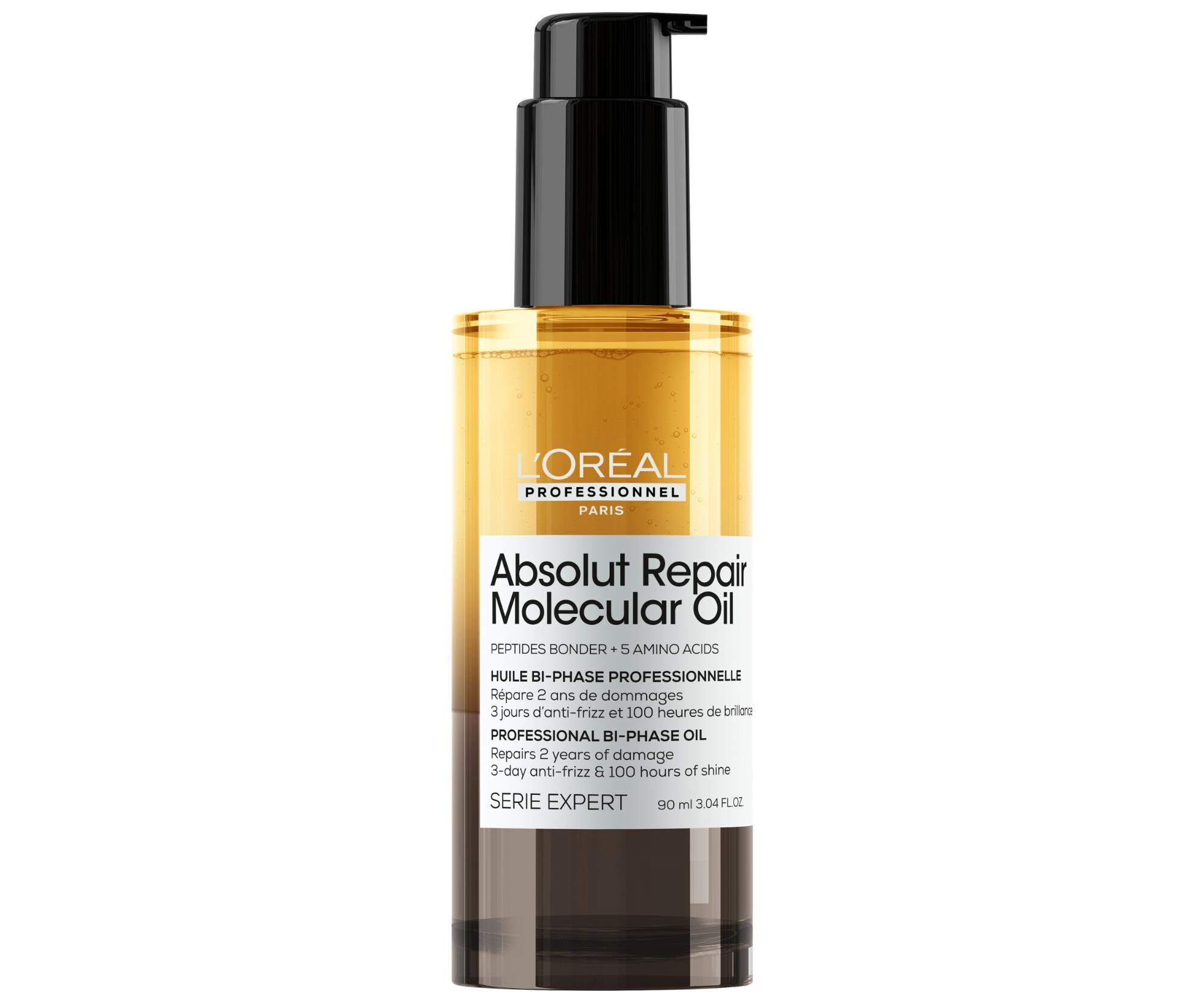 E-shop Dvojfázový olej pre všetky typy poškodených vlasov Loréal Professionnel Serie Expert Absolut Repair Molecular Oil - 90 ml - L’Oréal Professionnel + da