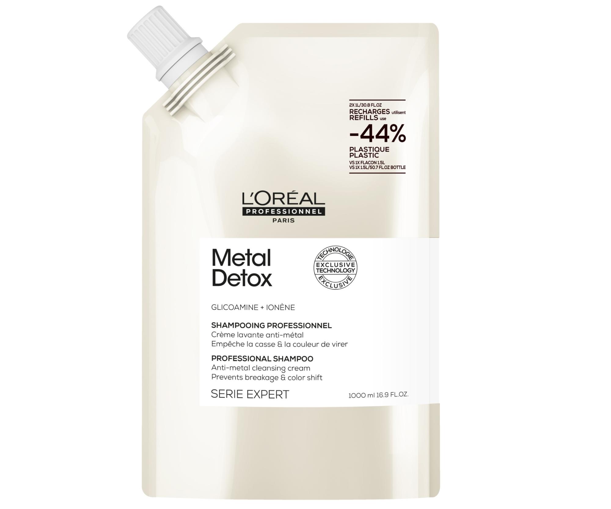 E-shop Šampón pre farbené a poškodené vlasy Loréal Professionnel Serie Expert Metal Detox - 1000 ml, náhradná náplň - L’Oréal Professionnel + darček zadarmo