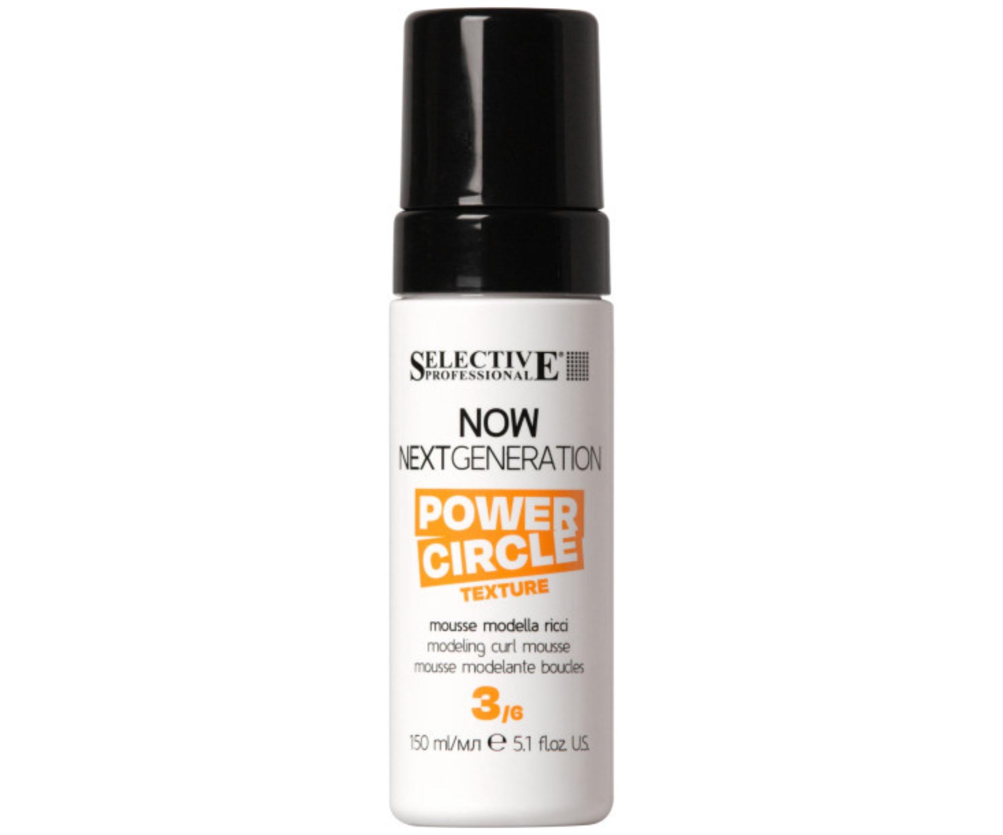 E-shop Fixačná objemová pena pre vlnité a kučeravé vlasy Selective Professional Now Next Generation Power Circle Texture - 150 ml + darček zadarmo