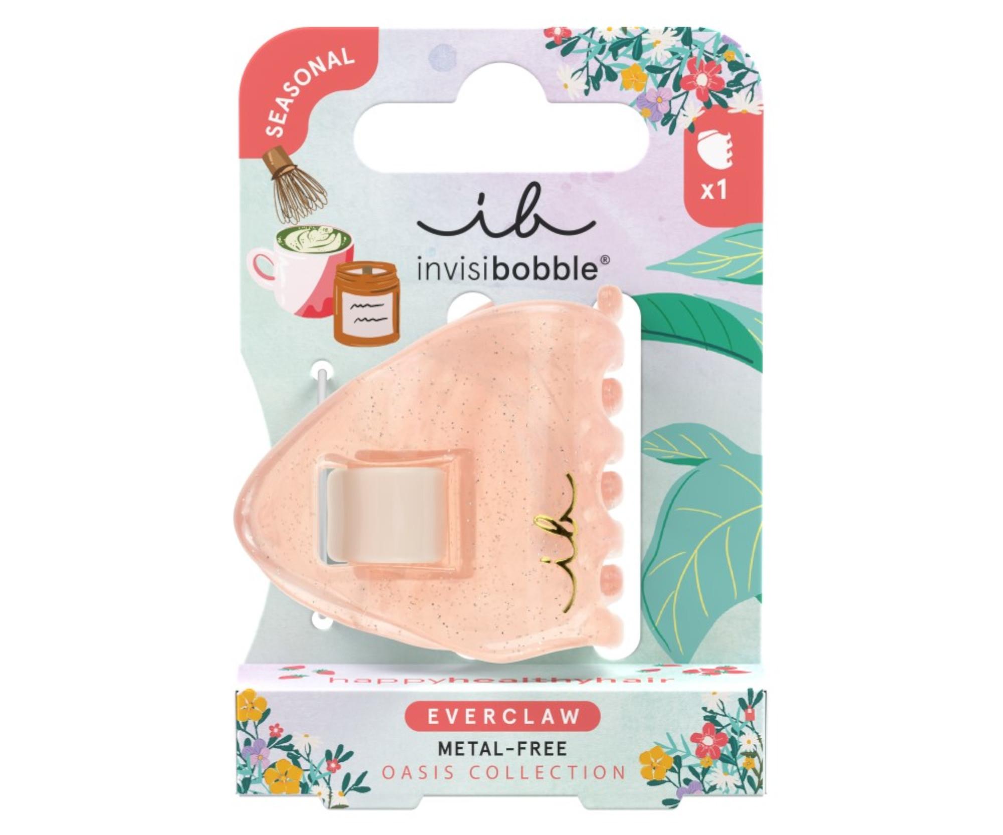 E-shop Škripec do vlasov Invisibobble Everclaw Oasis Coral Crush - koralovo ružový + darček zadarmo