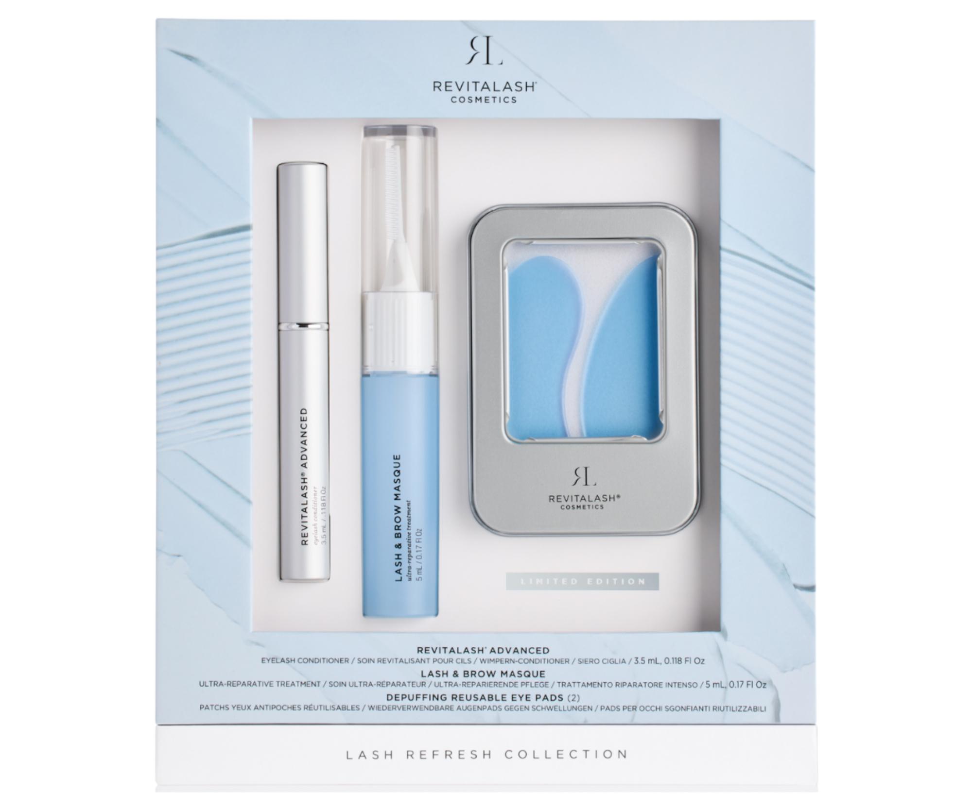 E-shop Darčeková sada pre starostlivosť o riasy RevitaLash Lash Refresh Collection + maska a vankúšiky pod oči zadarmo + darček zadarmo