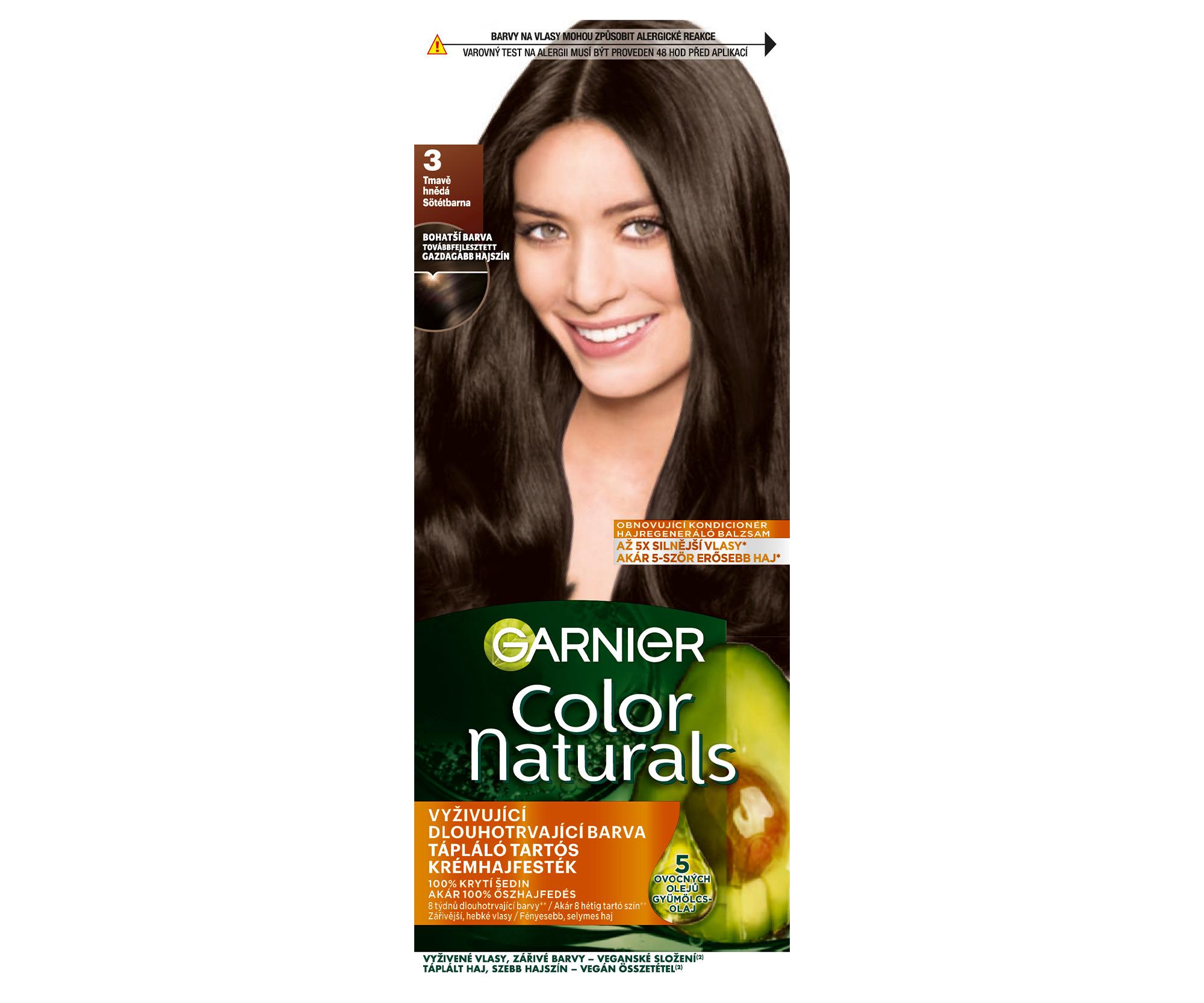 E-shop Permanentná farba Garnier Color Naturals 3 tmavo hnedá + darček zadarmo