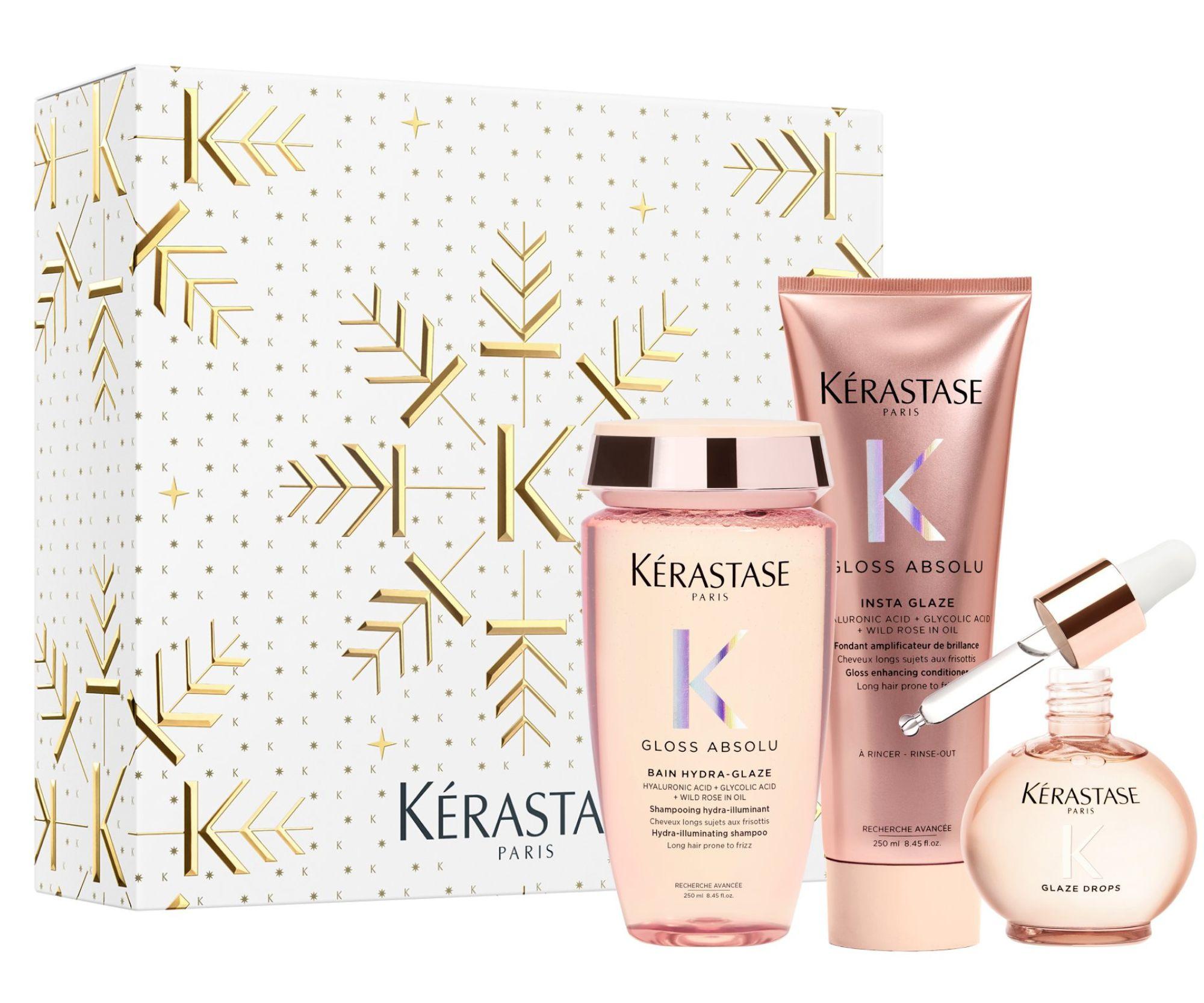 Darčeková sada s olejom pre lesk a hydratáciu vlasov so sklonom ku krepovateniu Kérastase Gloss Absolu + darček zadarmo