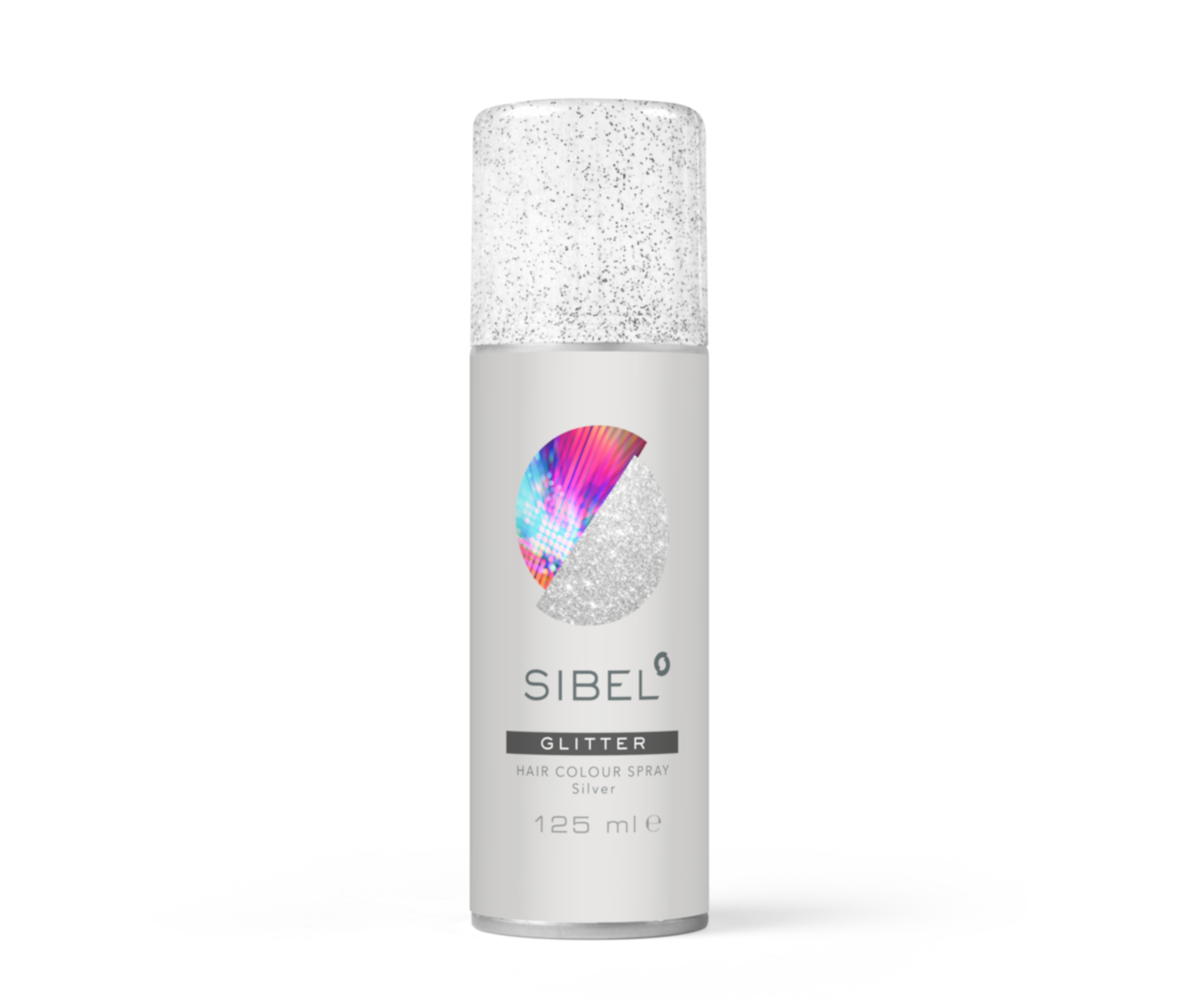 E-shop Farebný sprej na vlasy Sibel Hair Colour - strieborné trblietky (024000032) + darček zadarmo