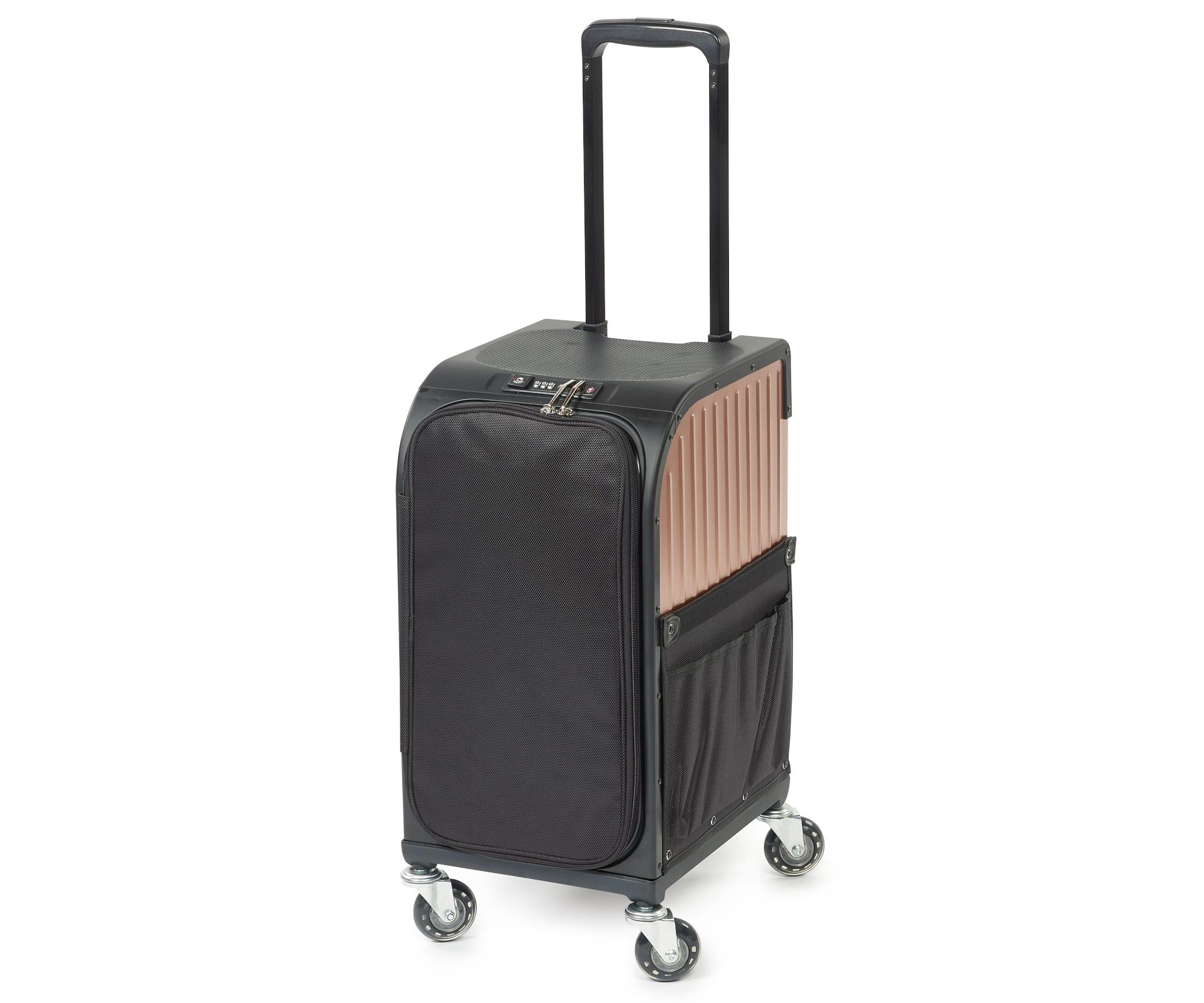 E-shop Kadernícky kufor Sibel Rollercoaster Stoolcase Rose Gold - ružový (020060136) + darček zadarmo