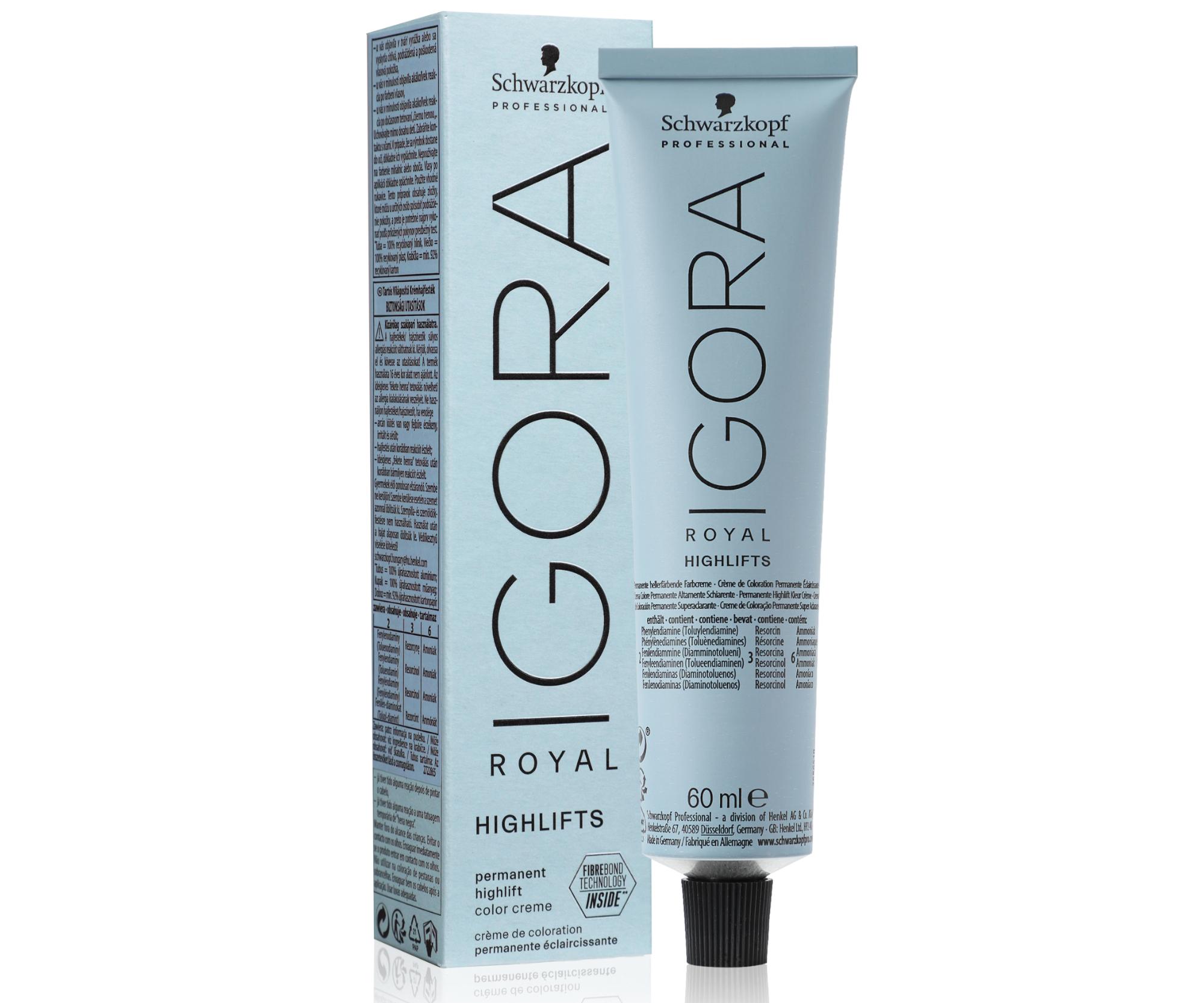 E-shop Zosvetľujúca farba na vlasy Schwarzkopf Professional Igora Royal Highlifts 60 ml - 10-0 ultrablond prírodný (3061164) + darček zadarmo