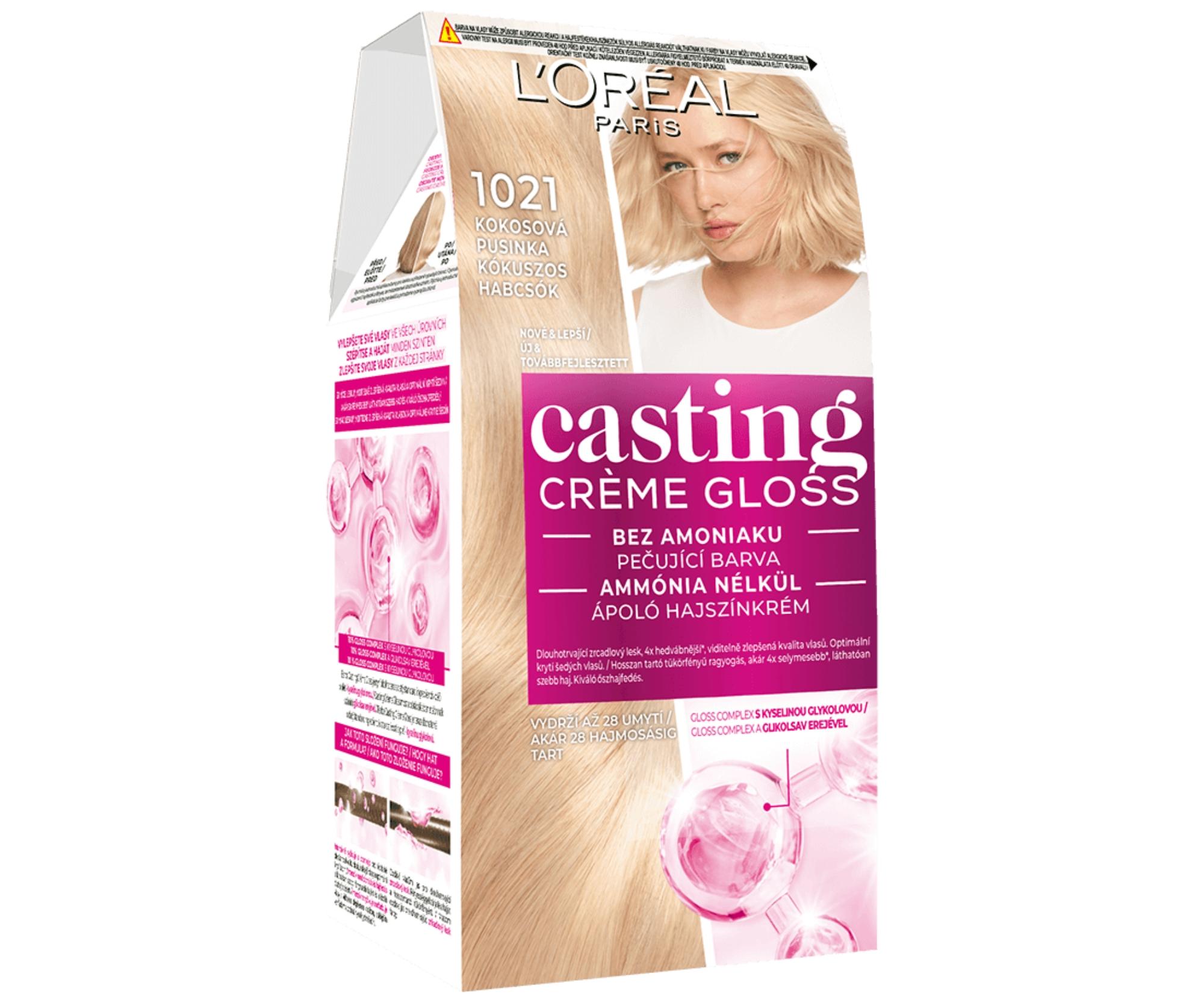E-shop Preliv bez amoniaku Loréal Casting Créme Gloss - 1021 kokosová pusinka - L’Oréal Paris + darček zadarmo