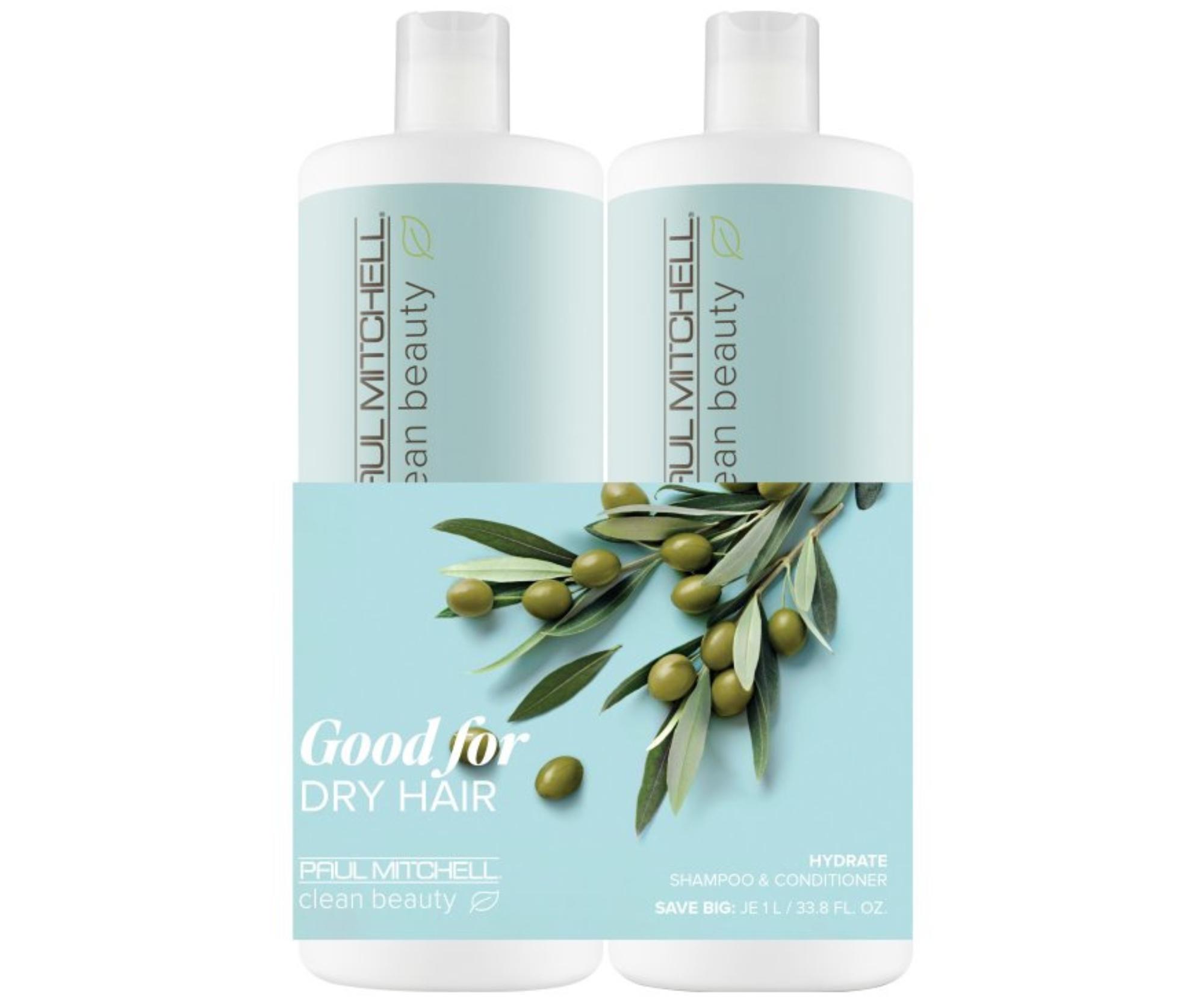 E-shop Sada pre suché vlasy Paul Mitchell Clean Beauty Hydrate Save Big Duo + darček zadarmo