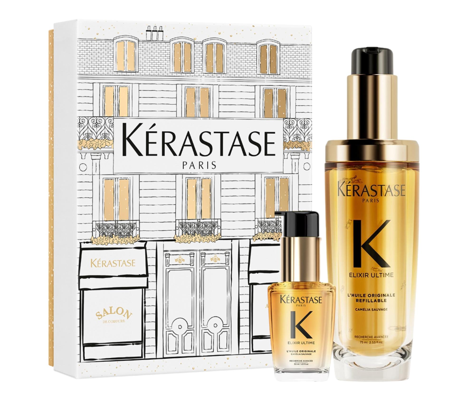 E-shop Darčeková sada olejovej starostlivosti pre všetky typy vlasov Kérastase Elixir Ultime L'Huile Originale + darček zadarmo