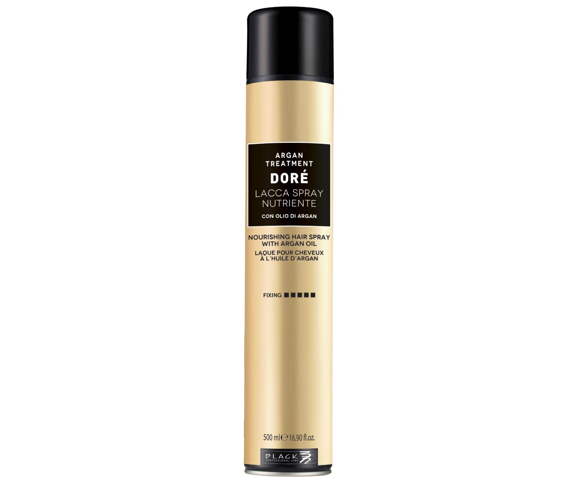 E-shop Lak na vlasy s maximálnou fixáciou Black Professional Doré Argan Treatment - 500 ml + darček zadarmo