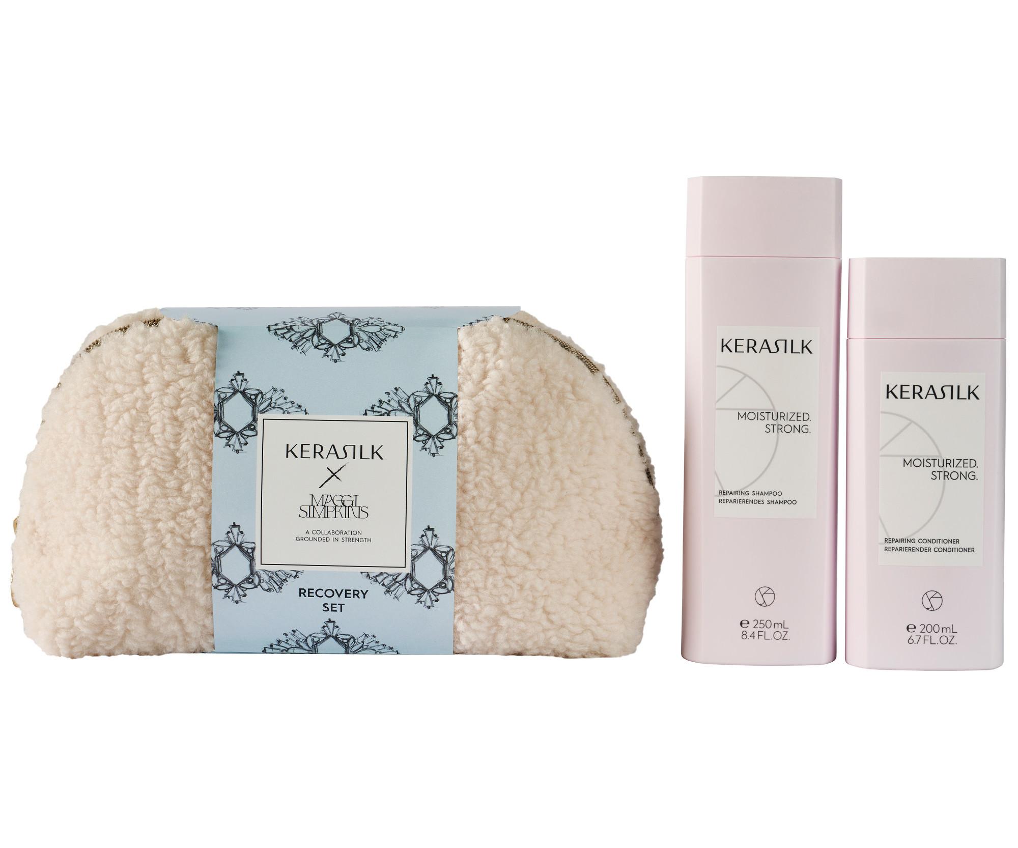 E-shop Darčeková sada pre regeneráciu suchých a poškodených vlasov Kerasilk Recovery Set + kozmetická taštička zadarmo + darček zadarmo