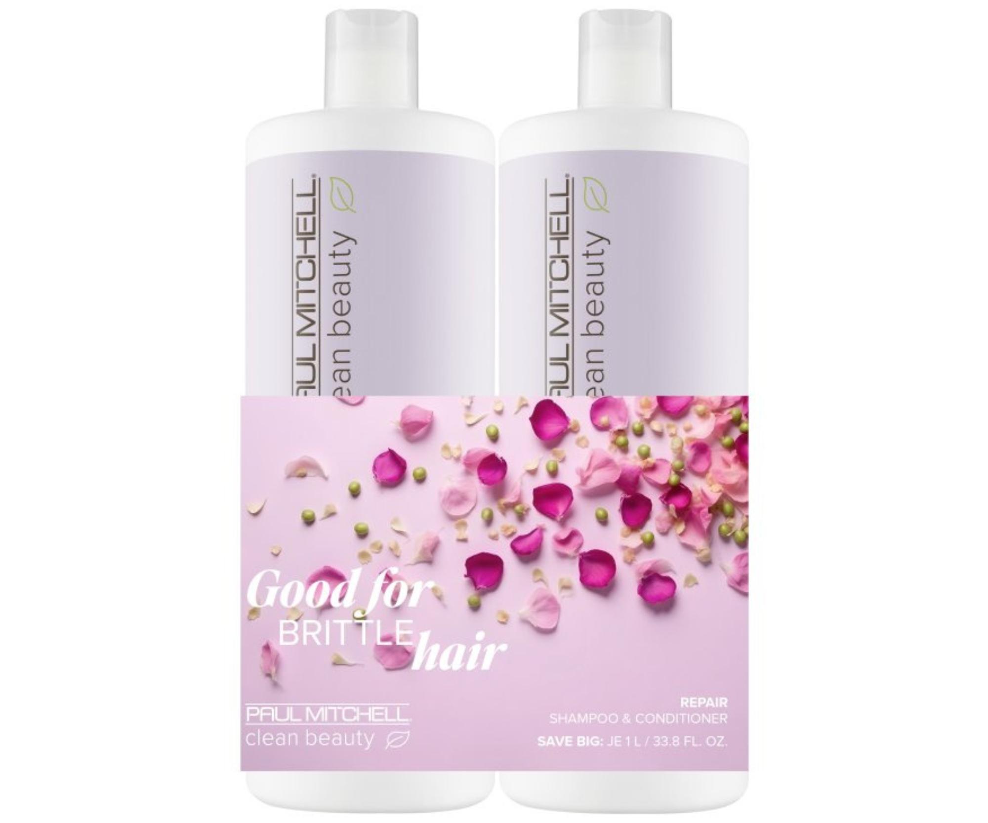 Sada pre poškodené vlasy Paul Mitchell Clean Beauty Repair Save Big Duo + darček zadarmo