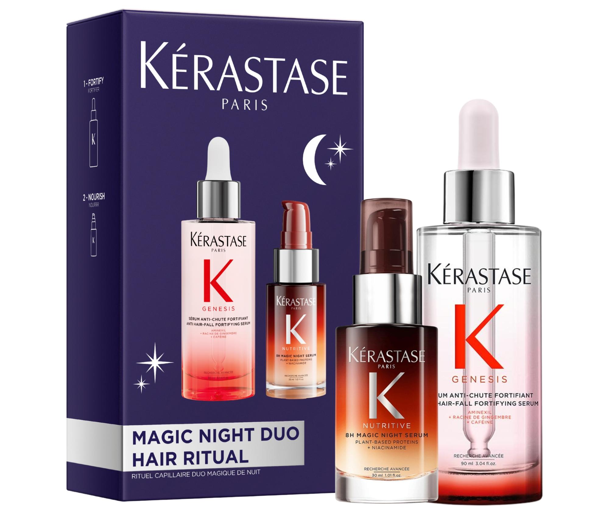 Darčeková sada na posilnenie a nočnú výživu vlasov Kérastase Magic Night Duo Hair Ritual + darček zadarmo