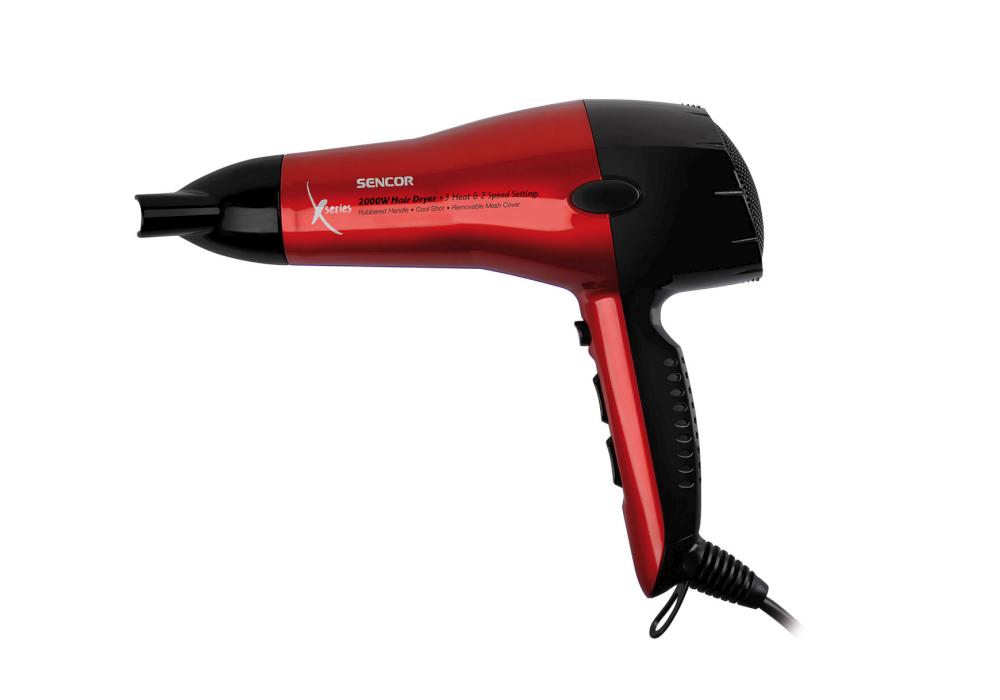 E-shop Fén na vlasy Sencor SHD 6600 - červený, 2000 W + darček zadarmo