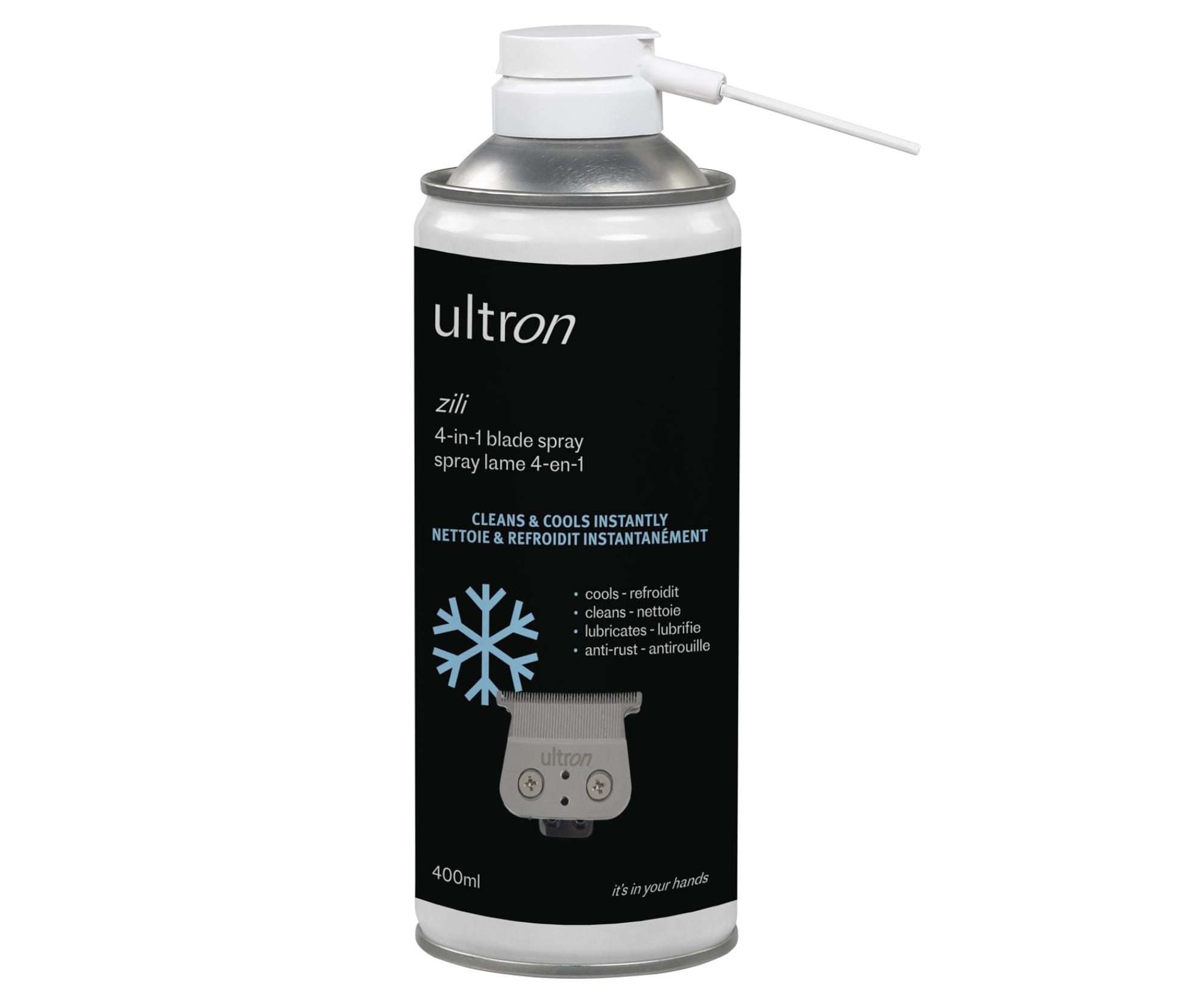 E-shop Chladiaci a čistiaci sprej na strihacie hlavice Ultron Zili 4in1 - 400 ml (P005519) + darček zadarmo