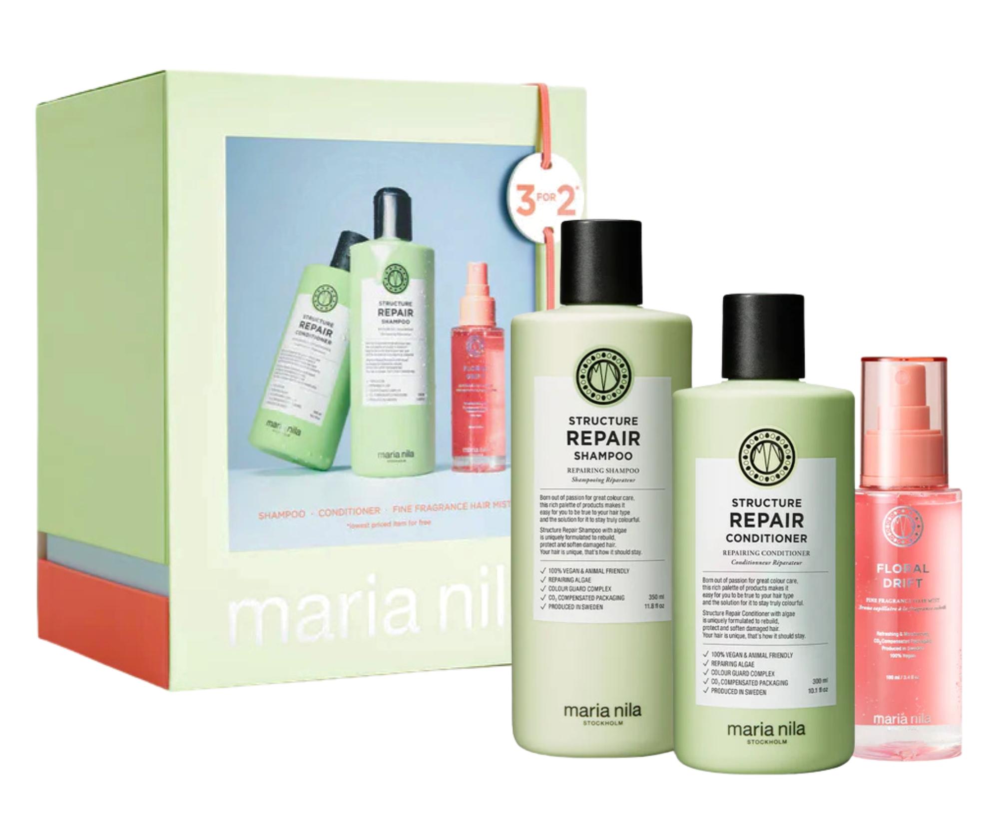 E-shop Darčeková sada pre výživu suchých a poškodených vlasov Maria Nila Structure Repair Holiday Box + darček zadarmo