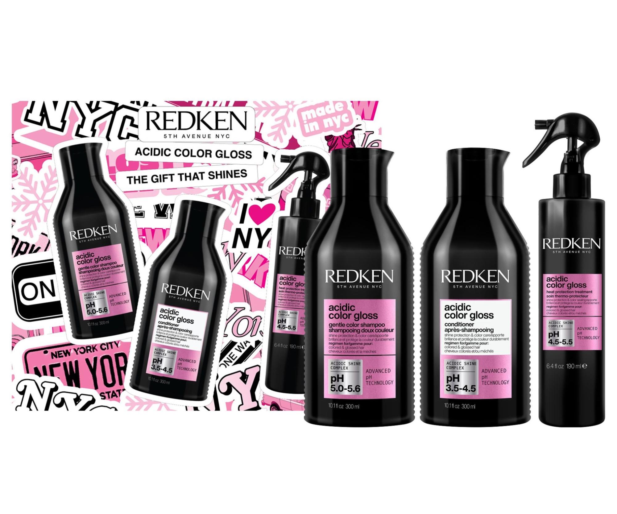 Rozjasňujúca darčeková sada pre farbené vlasy Redken Acidic Color Gloss + darček zadarmo.