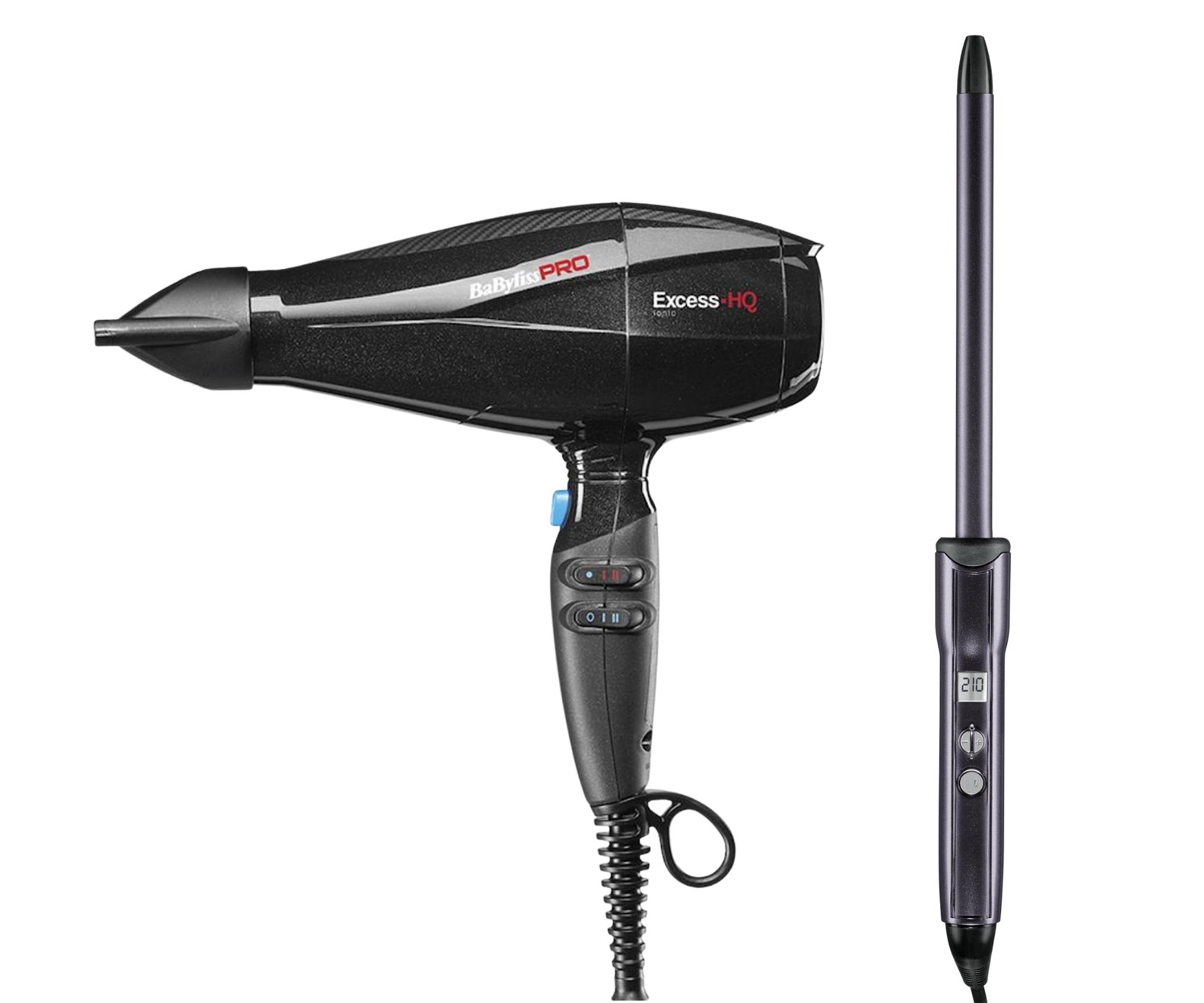 E-shop Profesionálny fén na vlasy BaByliss Pro Excess-HQ Ionic - 2600 W + klasická kulma na vlasy BaByliss Pro DigiCurl - 16 mm zadarmo + darček zadarmo