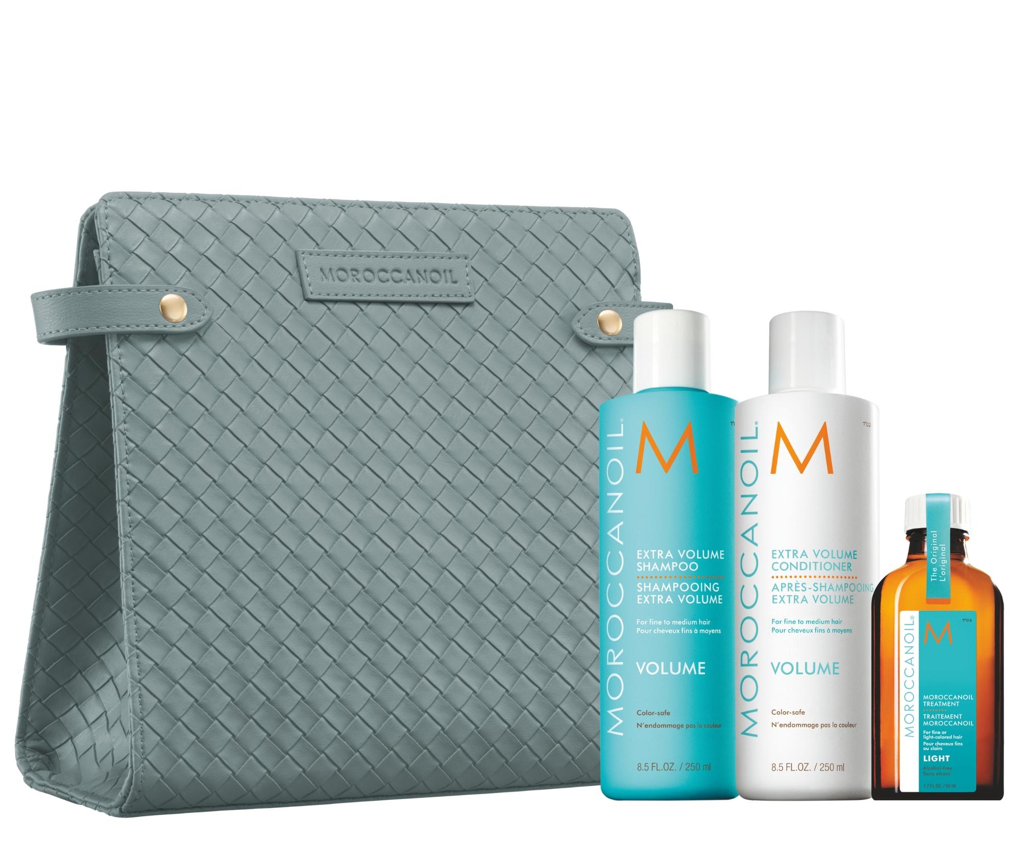 E-shop Darčeková sada pre objem jemných vlasov Moroccanoil Holiday Set Volume + taštička zadarmo + darček zadarmo