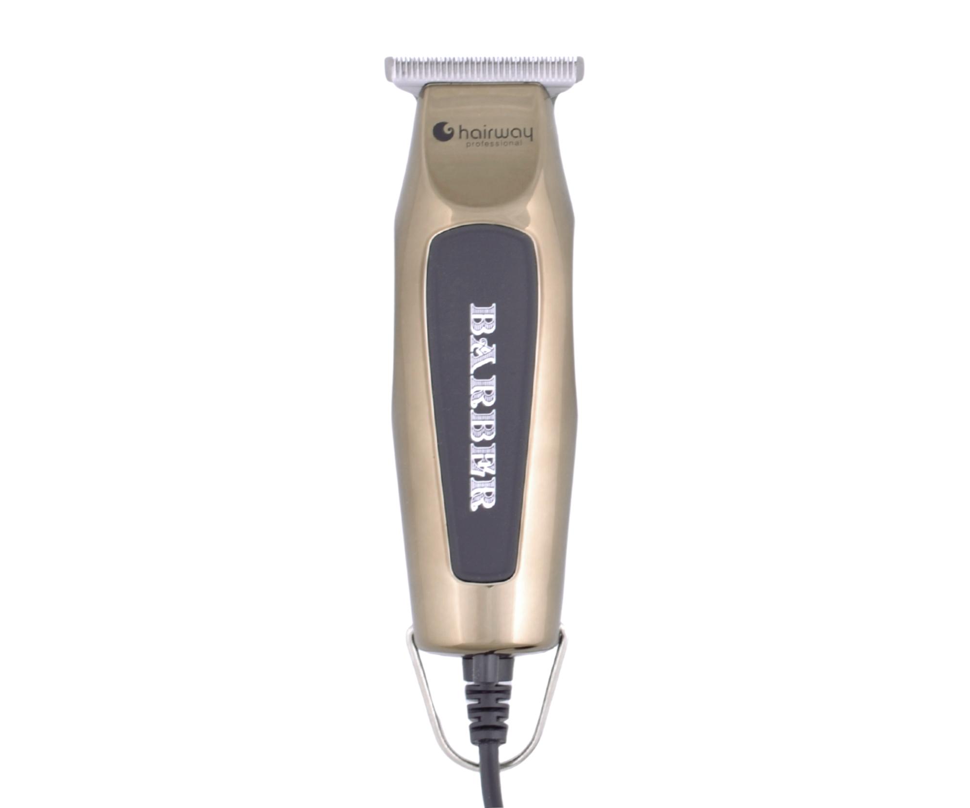 Profesionálny kontúrovací strojček na vlasy Hairway Professional Barber D026 - zlato-čierny (02052) + darček zadarmo.