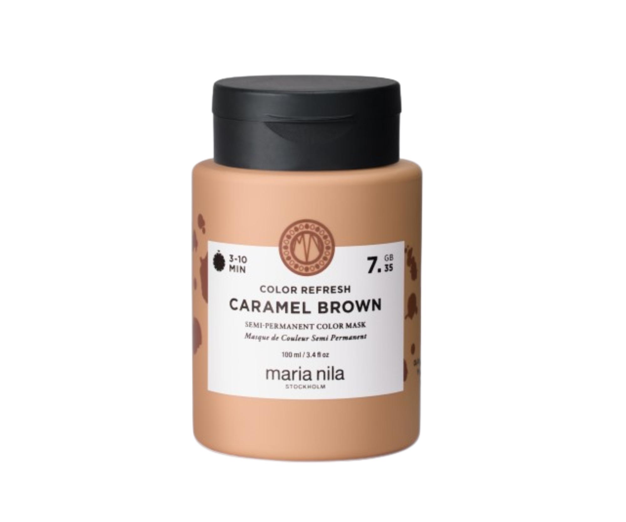 E-shop Maska na oživenie farby vlasov Maria Nila Colour Refresh Caramel Brown - karamelovo hnedá, 100 ml + darček zadarmo