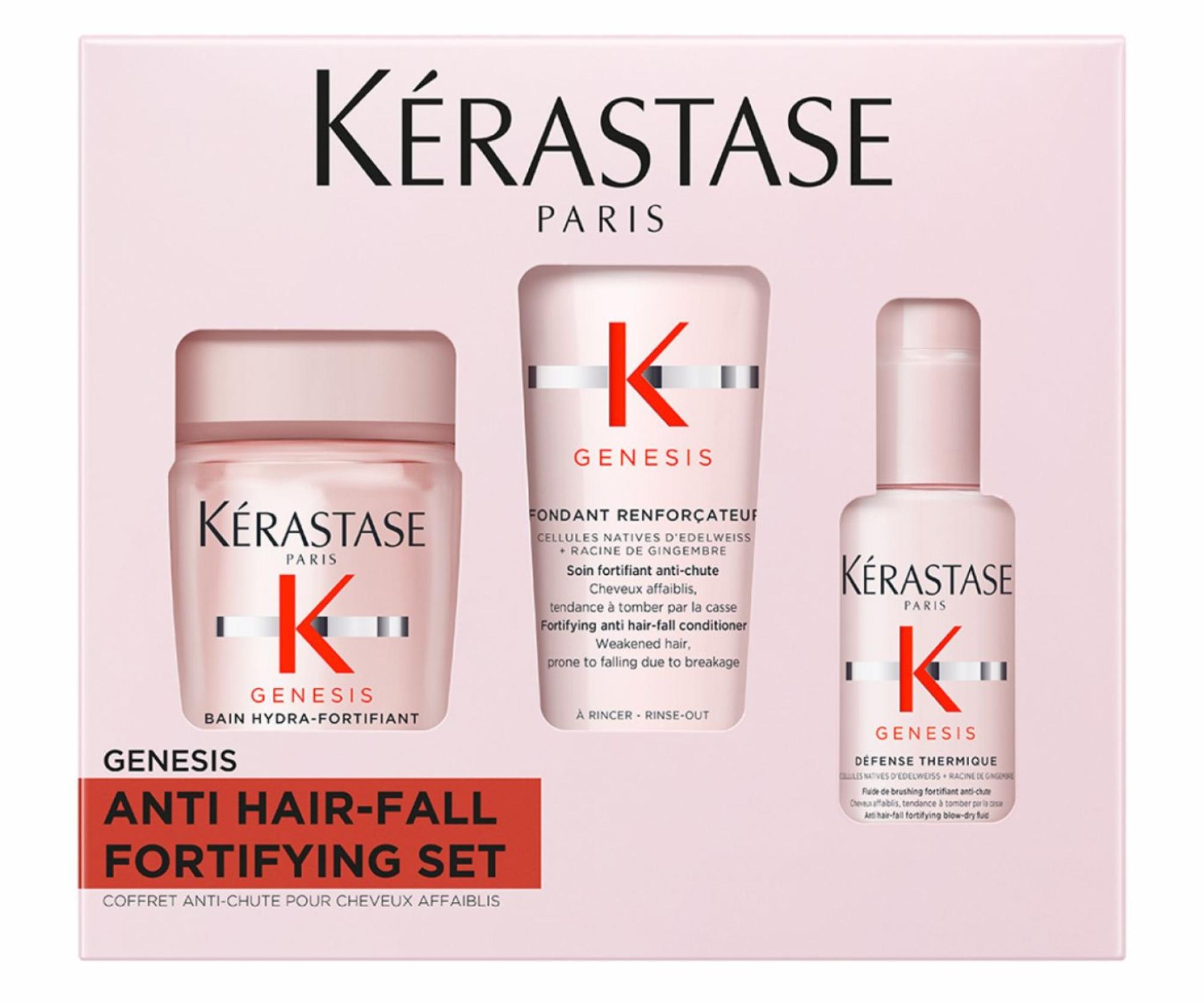 Darčeková cestovná sada pre vlasy so sklonom k padaniu Kérastase Genesis Essentials Set + darček zadarmo