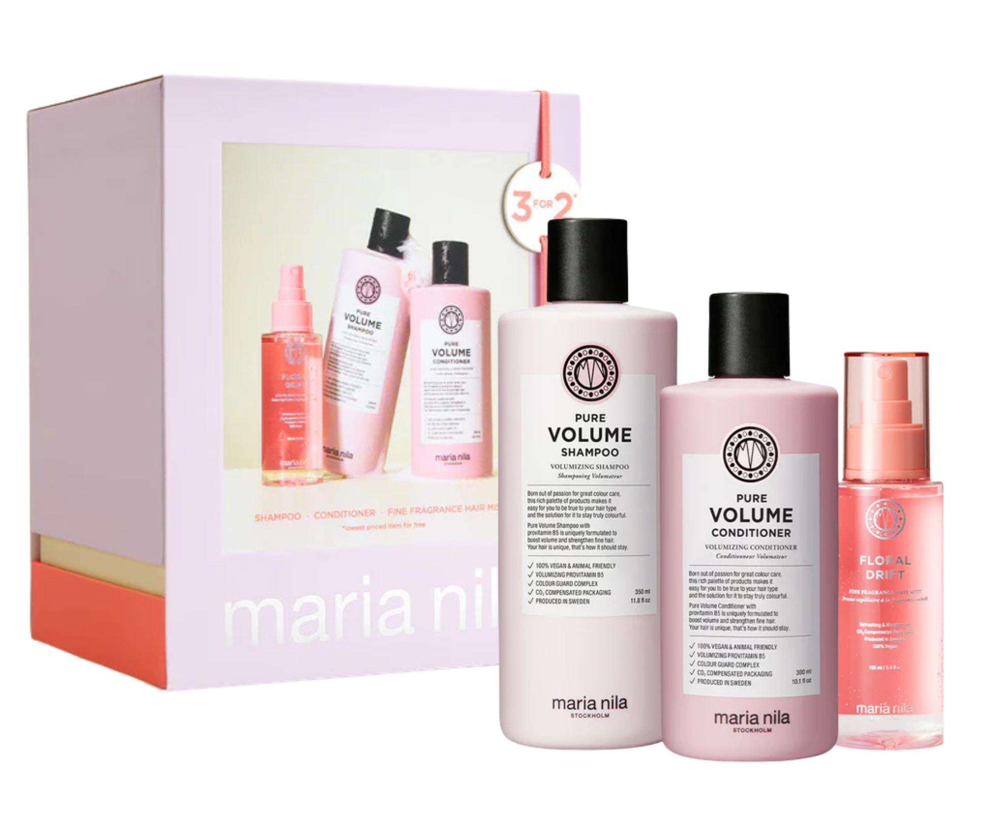 E-shop Darčeková sada pre objem a výživu jemných vlasov Maria Nila Pure Volume Holiday Box + darček zadarmo