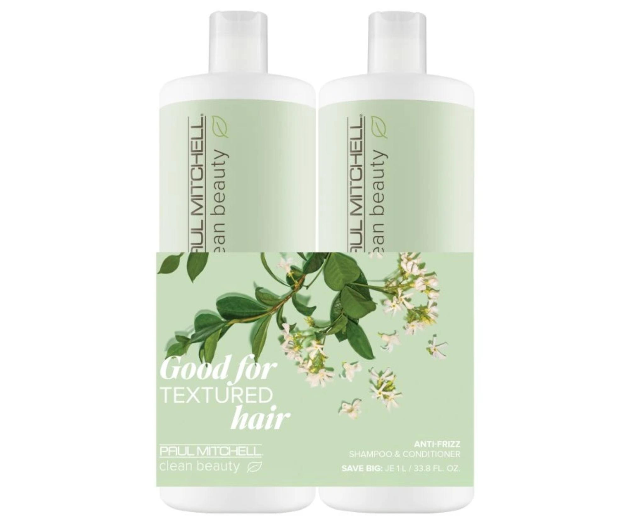E-shop Sada pre nepoddajné vlasy Paul Mitchell Clean Beauty Anti Frizz Save Big Duo + darček zadarmo