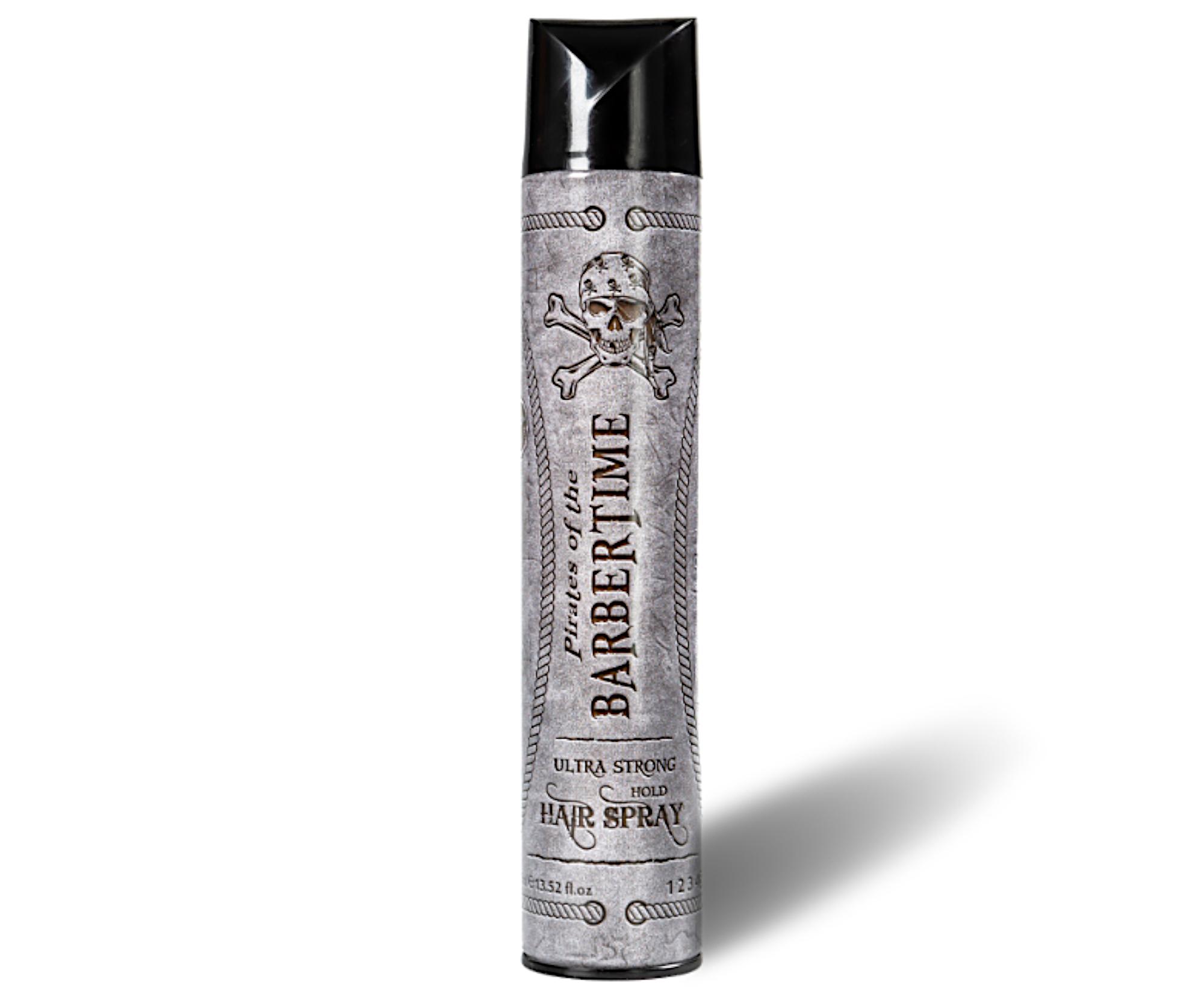E-shop Lak na vlasy s ultra silnou fixáciou Barbertime Ultra Strong Hold Spray - 400 ml - Pirates of the Barbertime + darček zadarmo