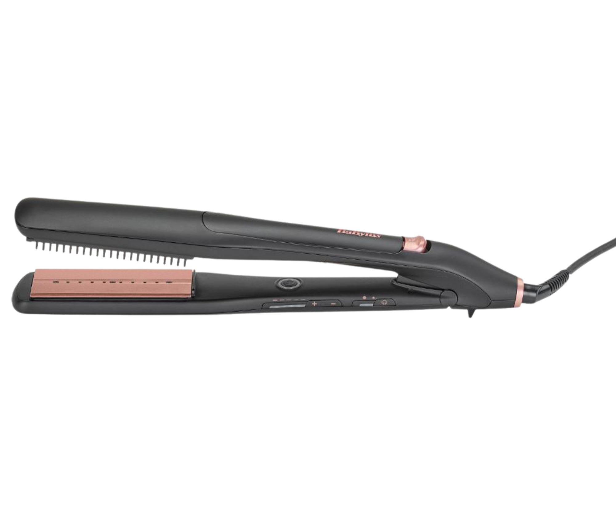 E-shop Parná žehlička na vlasy BaByliss Steam Luxe Styler ST596E - čierna + darček zadarmo