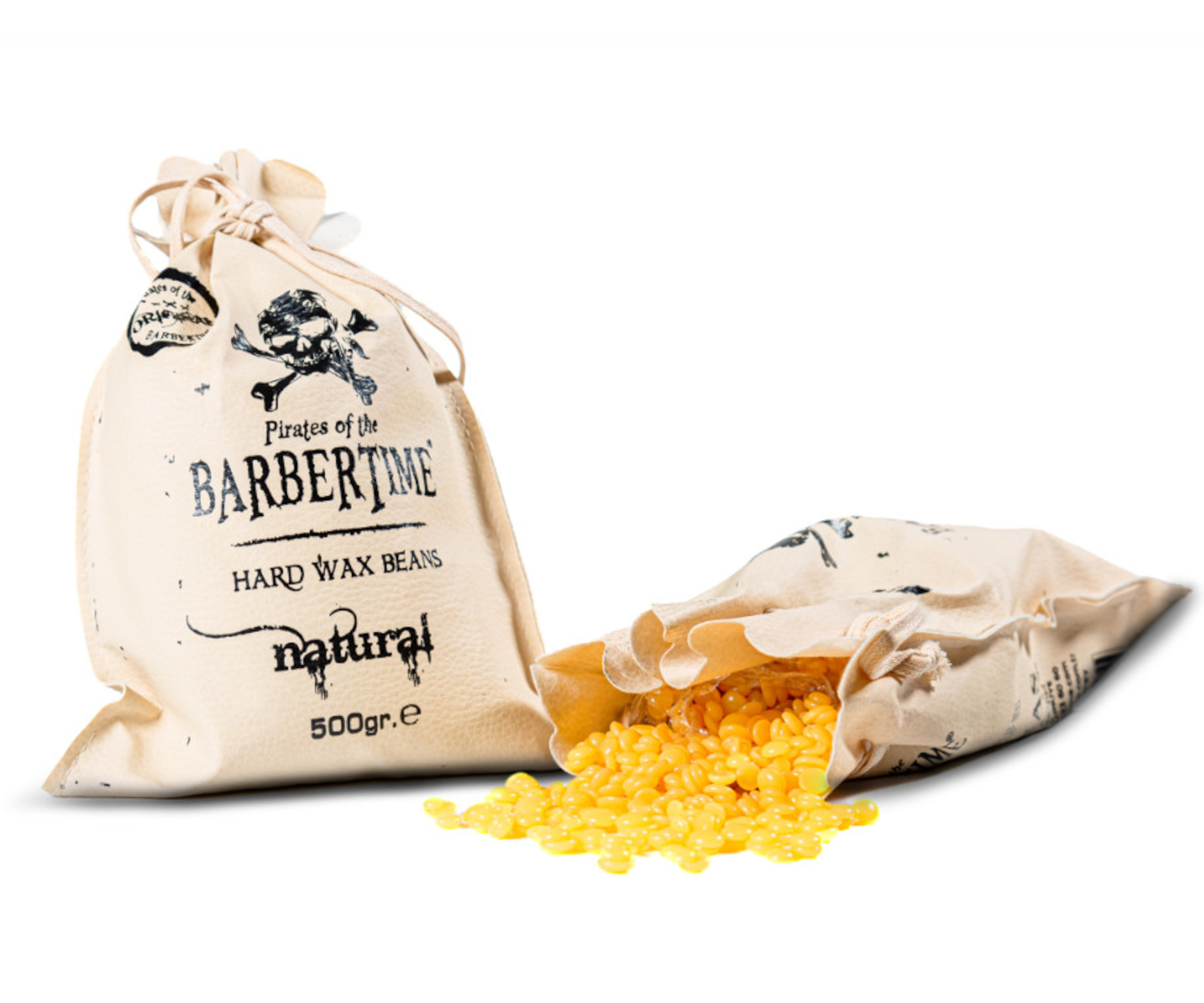 E-shop Depilačný vosk pre mužov Pirates of the Barbertime Hard Wax Beans Natural - žltý, 500 g + darček zadarmo