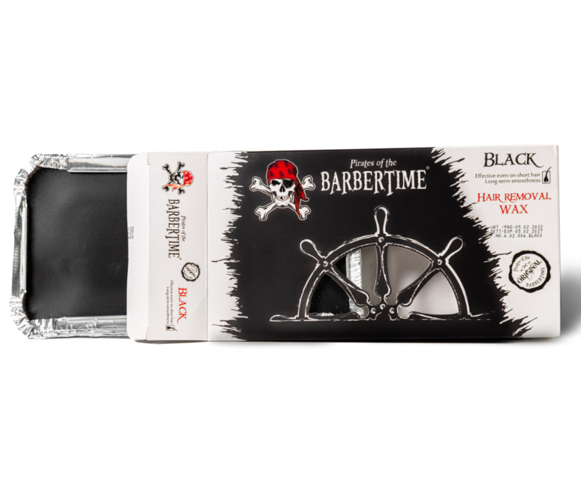 E-shop Depilačný vosk Pirates of the Barbertime Hard Removal Wax Black - čierny, 500 g + darček zadarmo