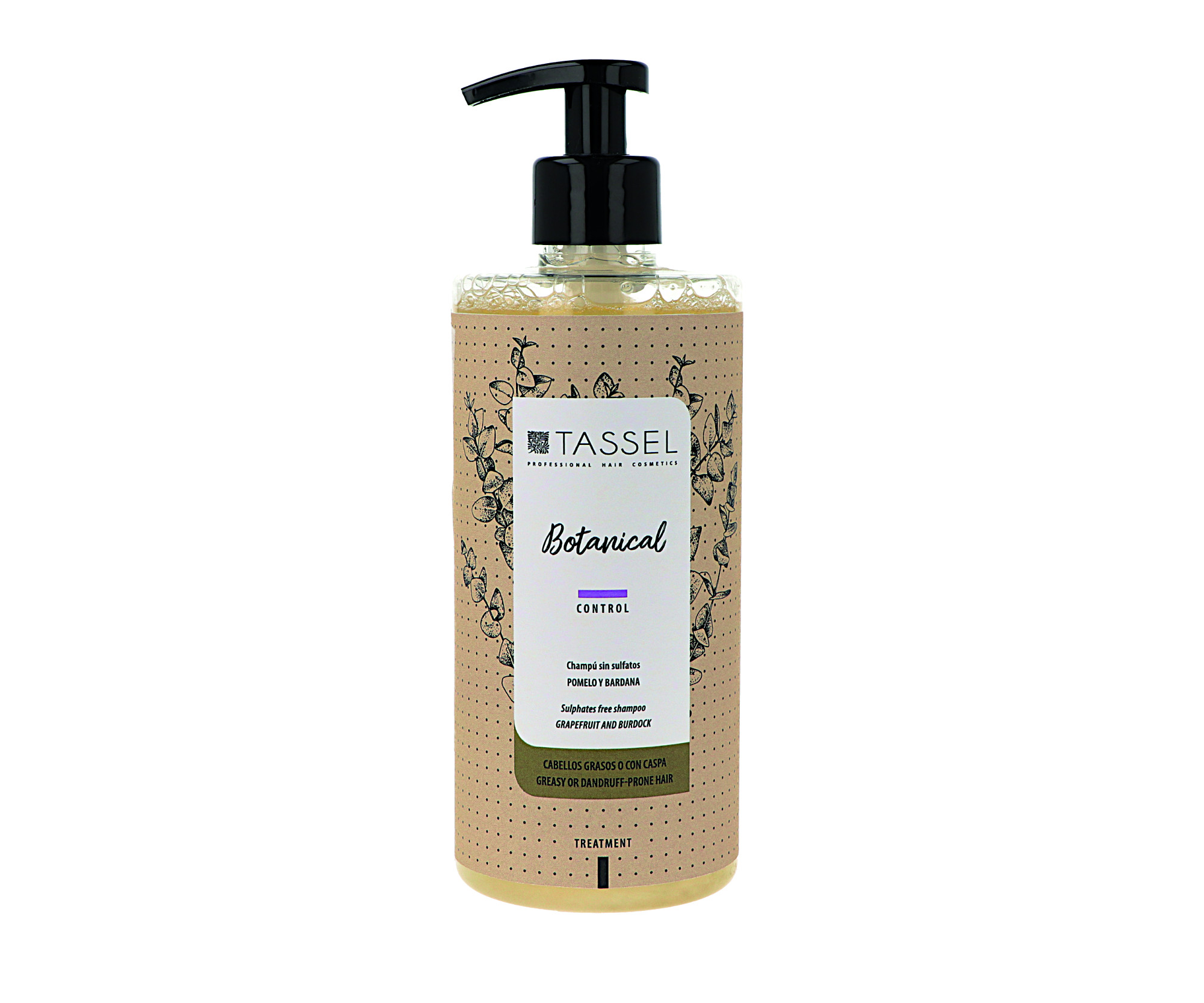 E-shop Šampón pre mastné vlasy a pokožku s lupinami Tassel Cosmetics Botanical Control - 500 ml (07611) + darček zadarmo