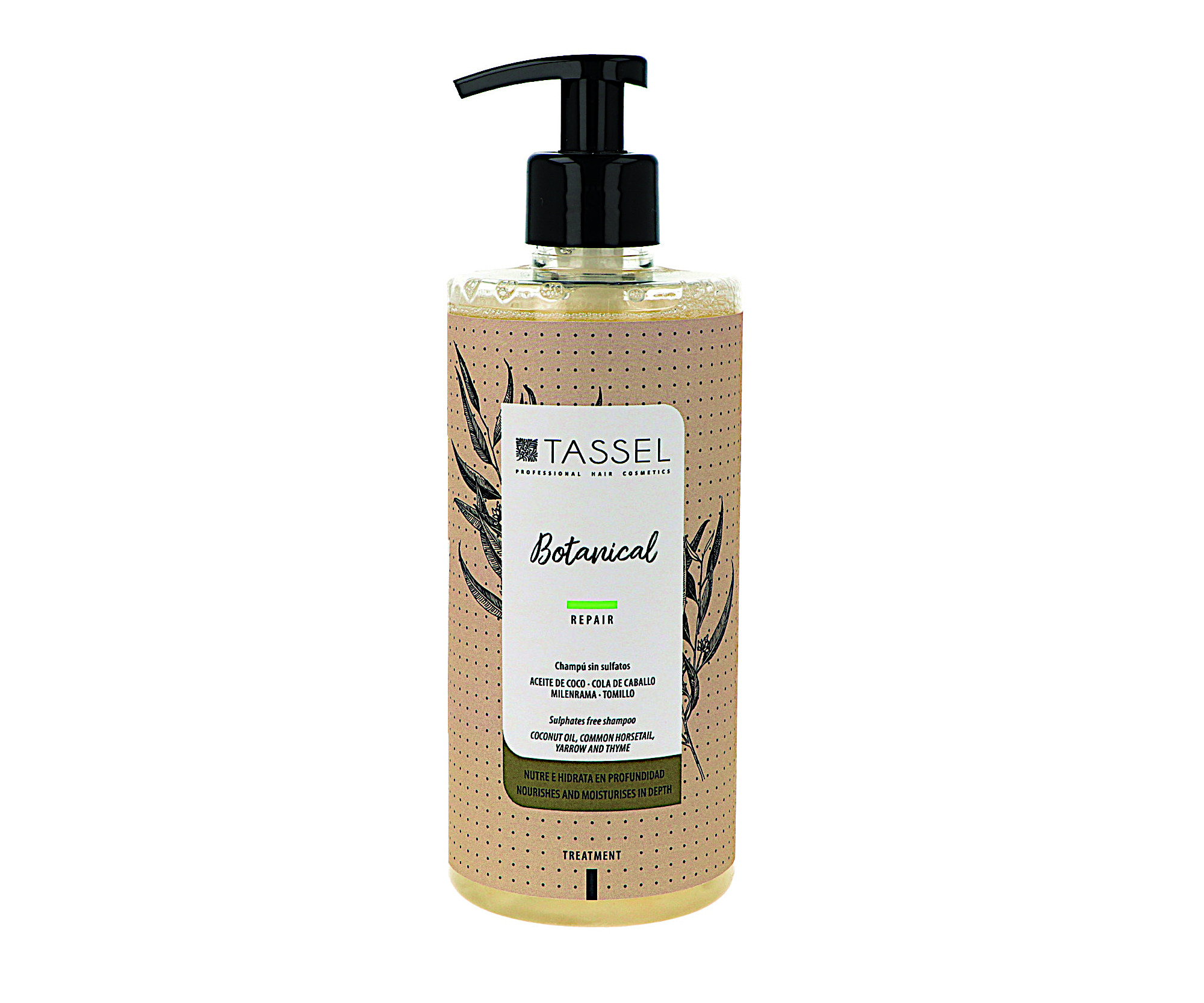 E-shop Šampón pre suché a poškodené vlasy Tassel Cosmetics Botanical Repair - 500 ml (07609) + darček zadarmo