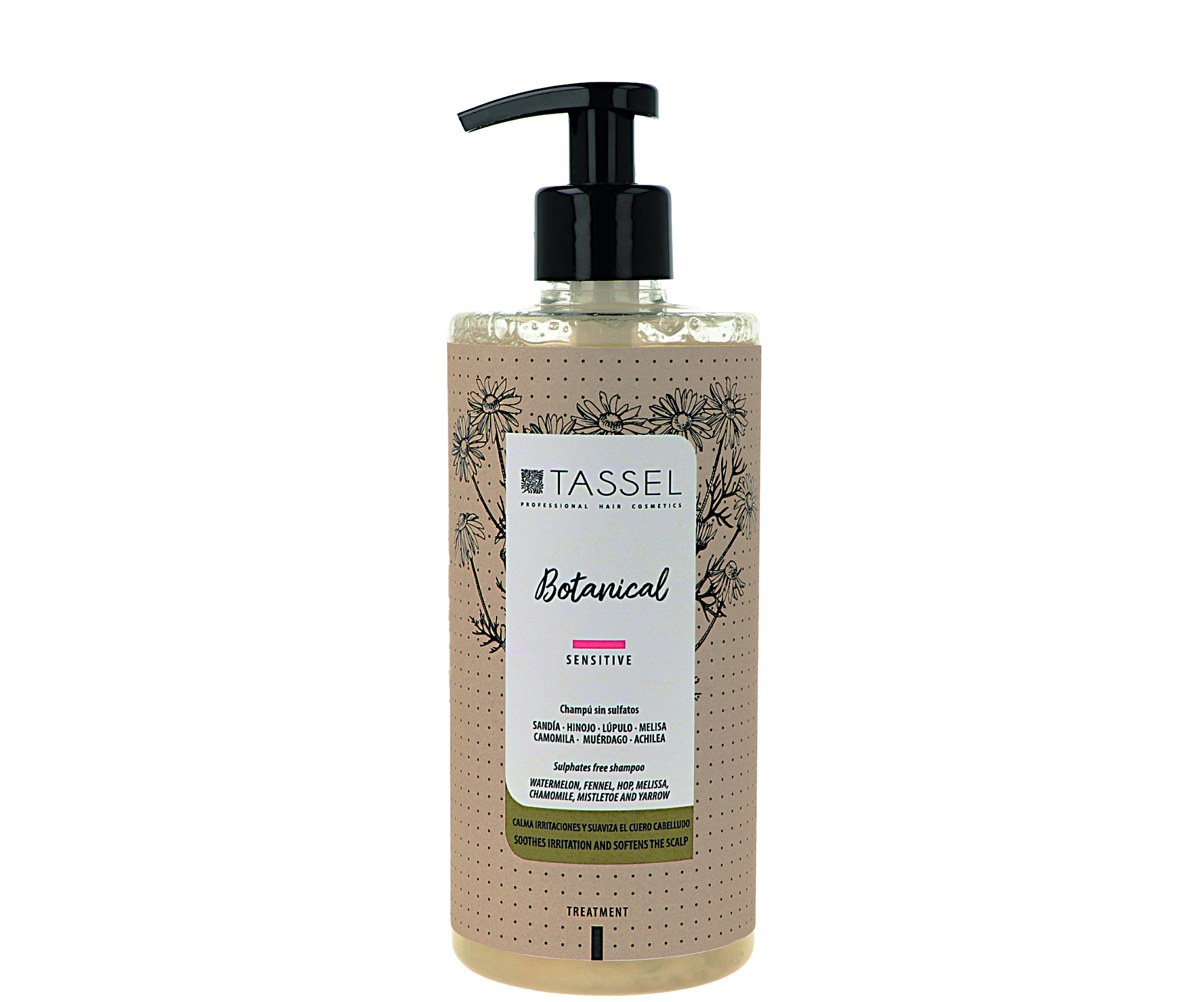 E-shop Šampón na upokojenie vlasovej pokožky Tassel Cosmetics Botanical Sensitive - 500 ml (07607) + darček zadarmo