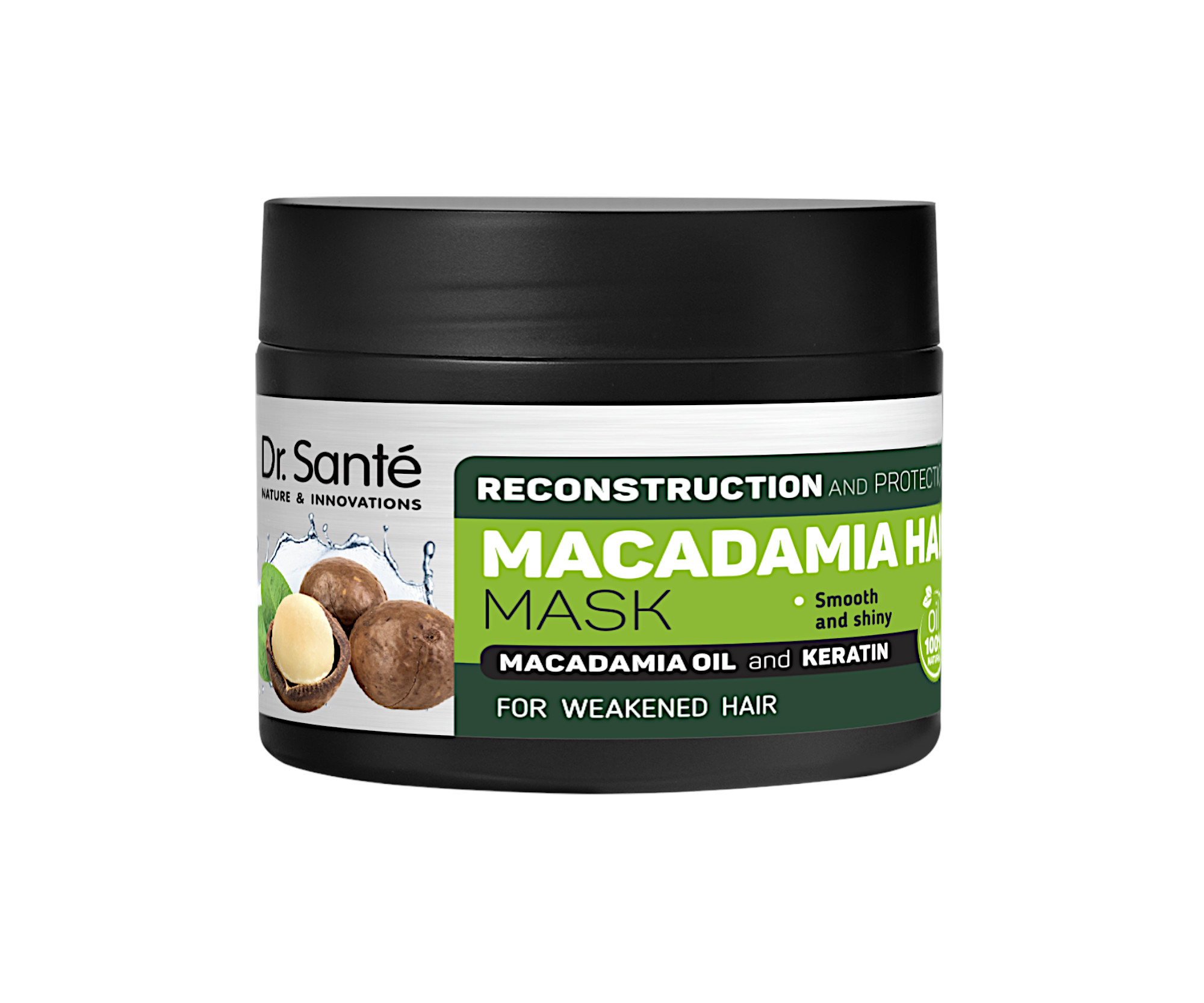 E-shop Maska pre rekonštrukciu poškodených vlasov Dr. Santé Macadamia - 300 ml