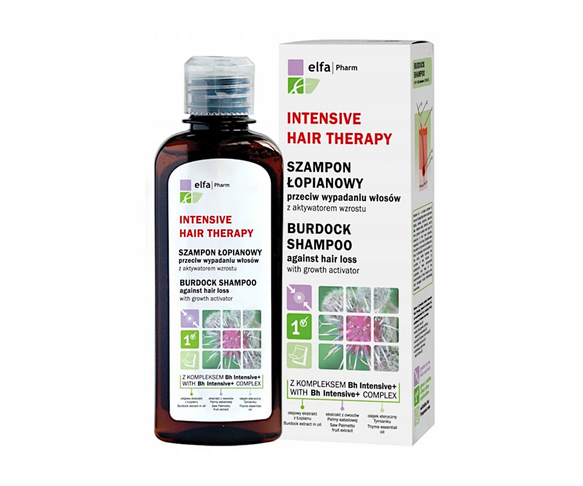 E-shop Šampón proti padaniu vlasov Elfa Pharm Intensive Hair Therapy Burdock Shampoo - 200 ml