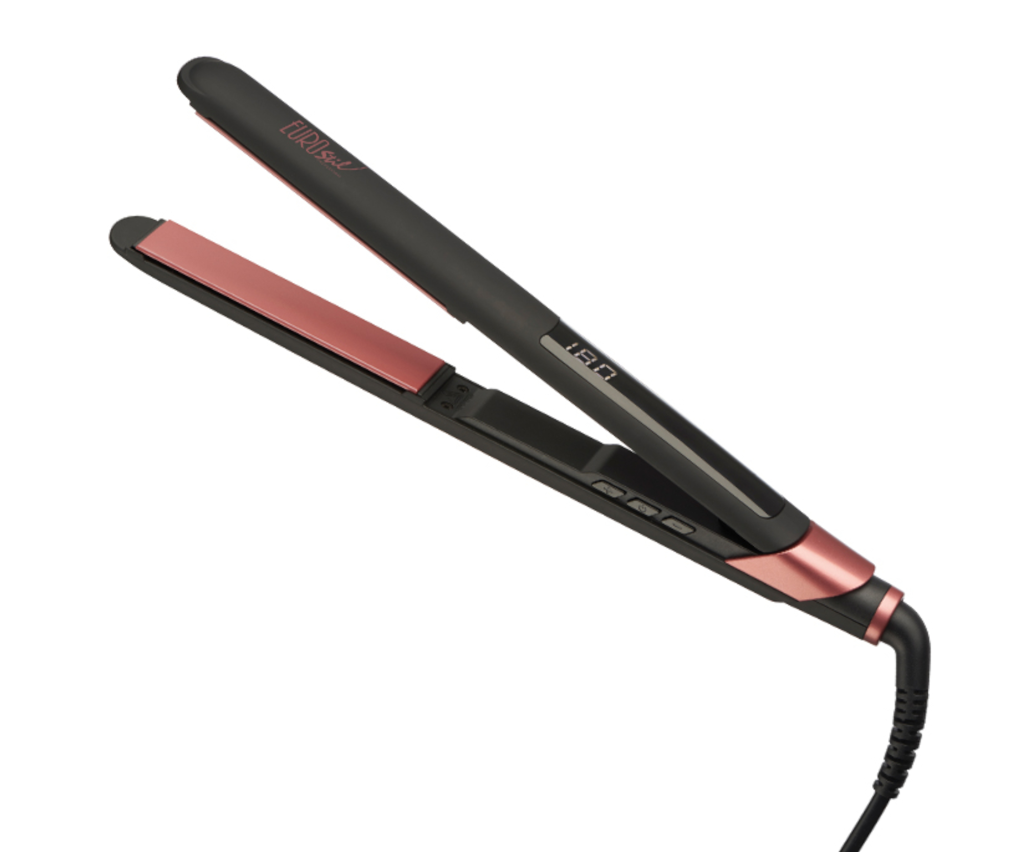 E-shop Profesionálna žehlička na vlasy Eurostil Professional Advance Pink 06139/70 - čierno-ružová + darček zadarmo