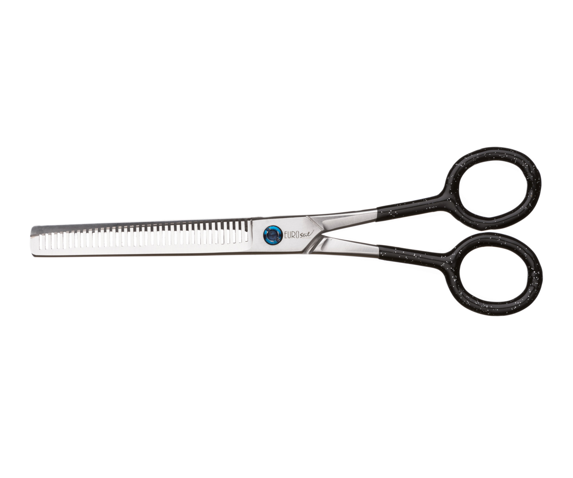 E-shop Efilačné nožnice s plastovou rukoväťou a mikroozubením Eurostil Professional Initiation Scissors 6,5" (04361) + darček zadarmo