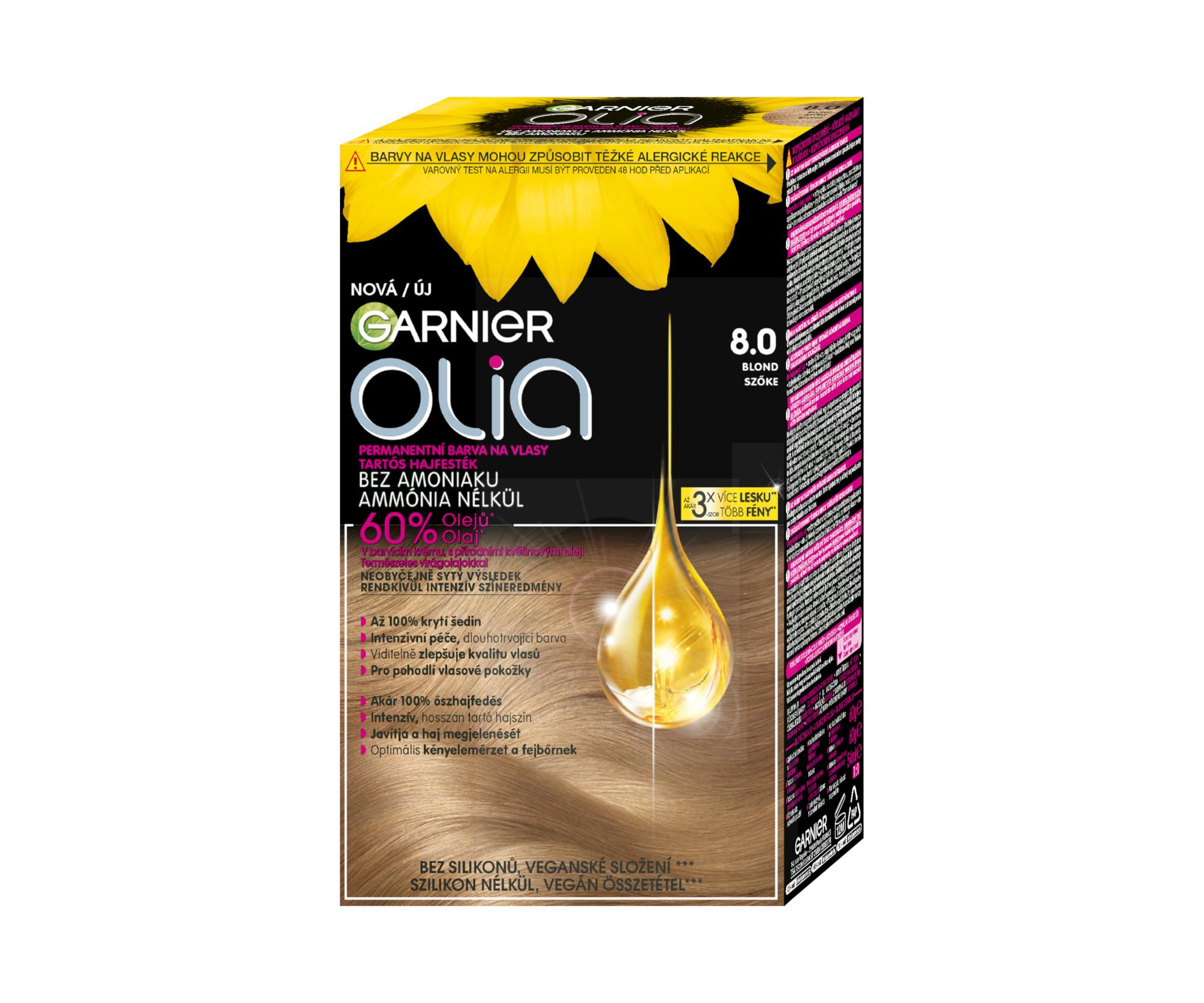 E-shop Permanentná olejová farba Garnier Olia 8.0 blond + darček zadarmo