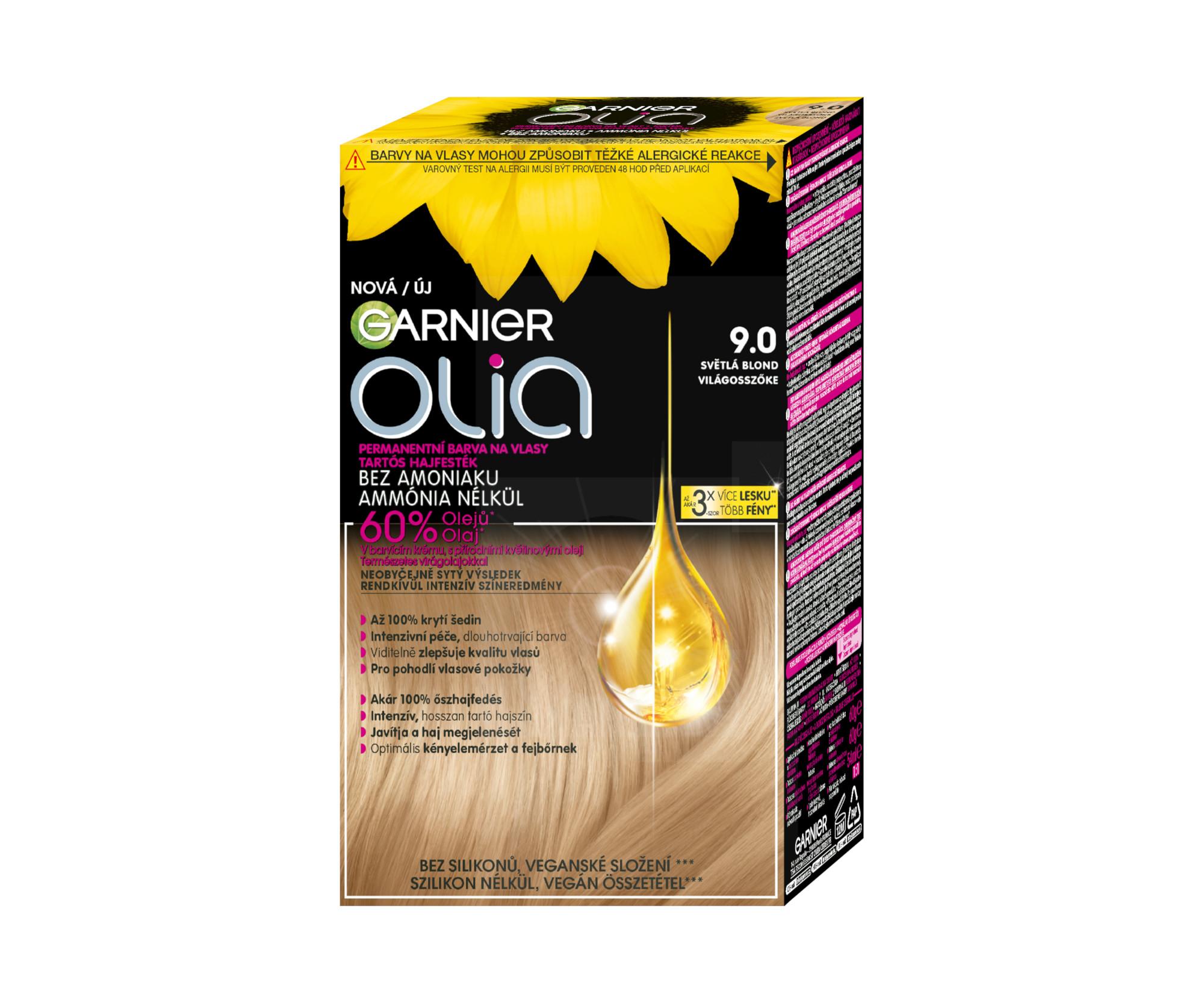 E-shop Permanentná olejová farba Garnier Olia 9.0 svetlá blond + darček zadarmo