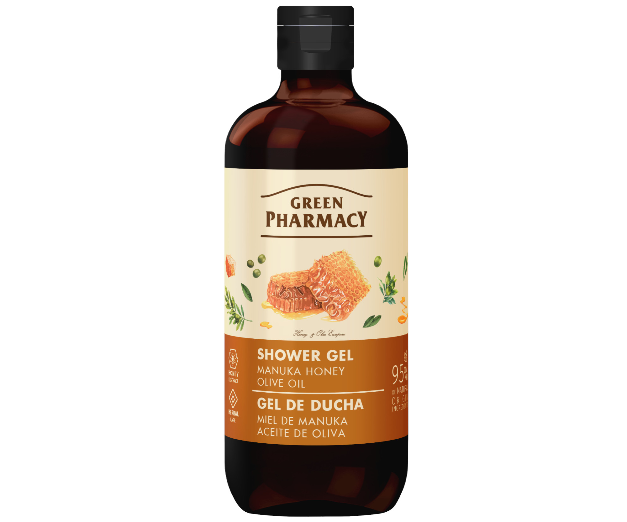 E-shop Sprchový gél s manukovým medom a olivovým olejom Green Pharmacy Shower Gel - 500 ml
