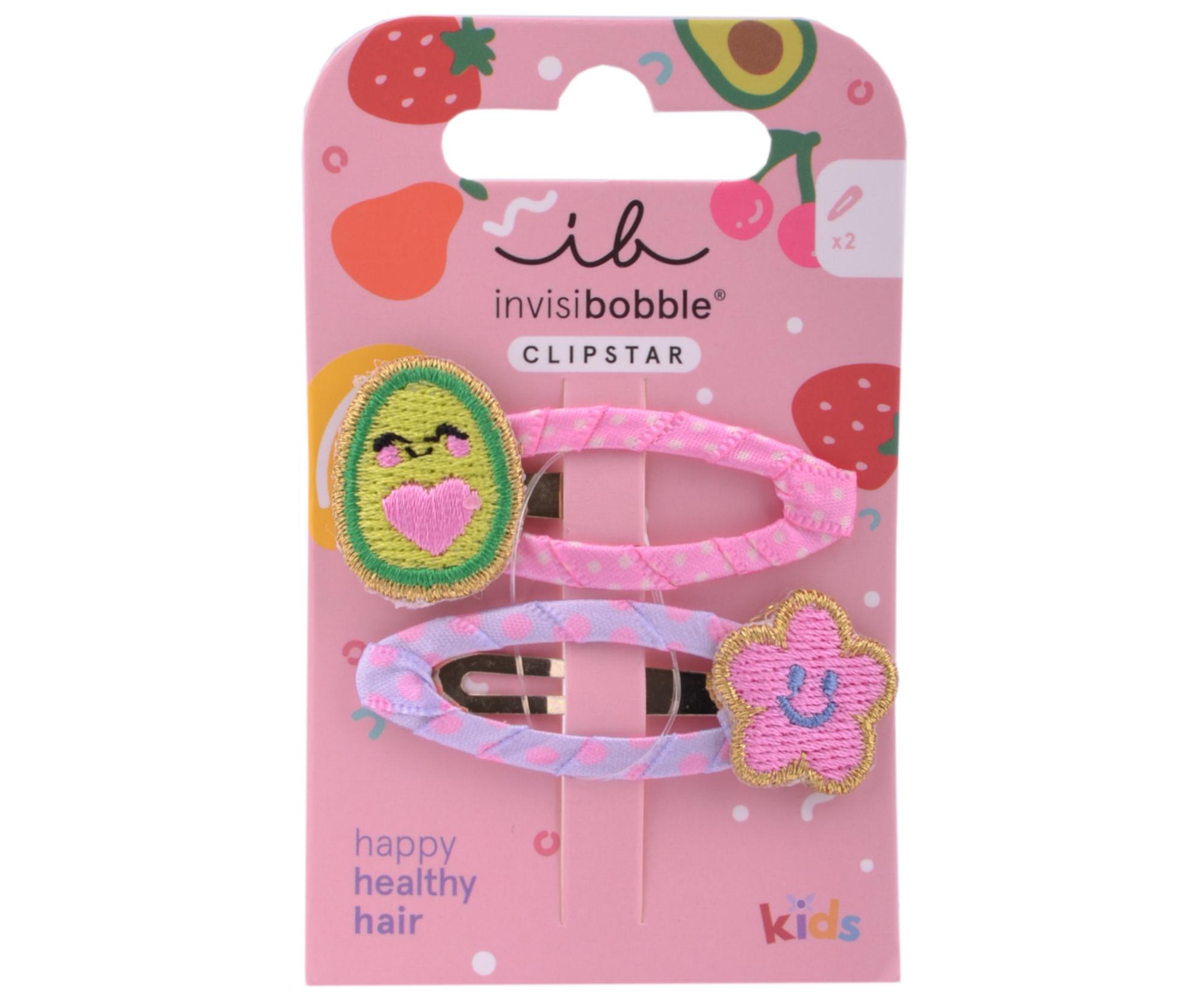 E-shop Detské sponky do vlasov pukačky Invisibobble Clipstar Frutti Avocado - 2 ks