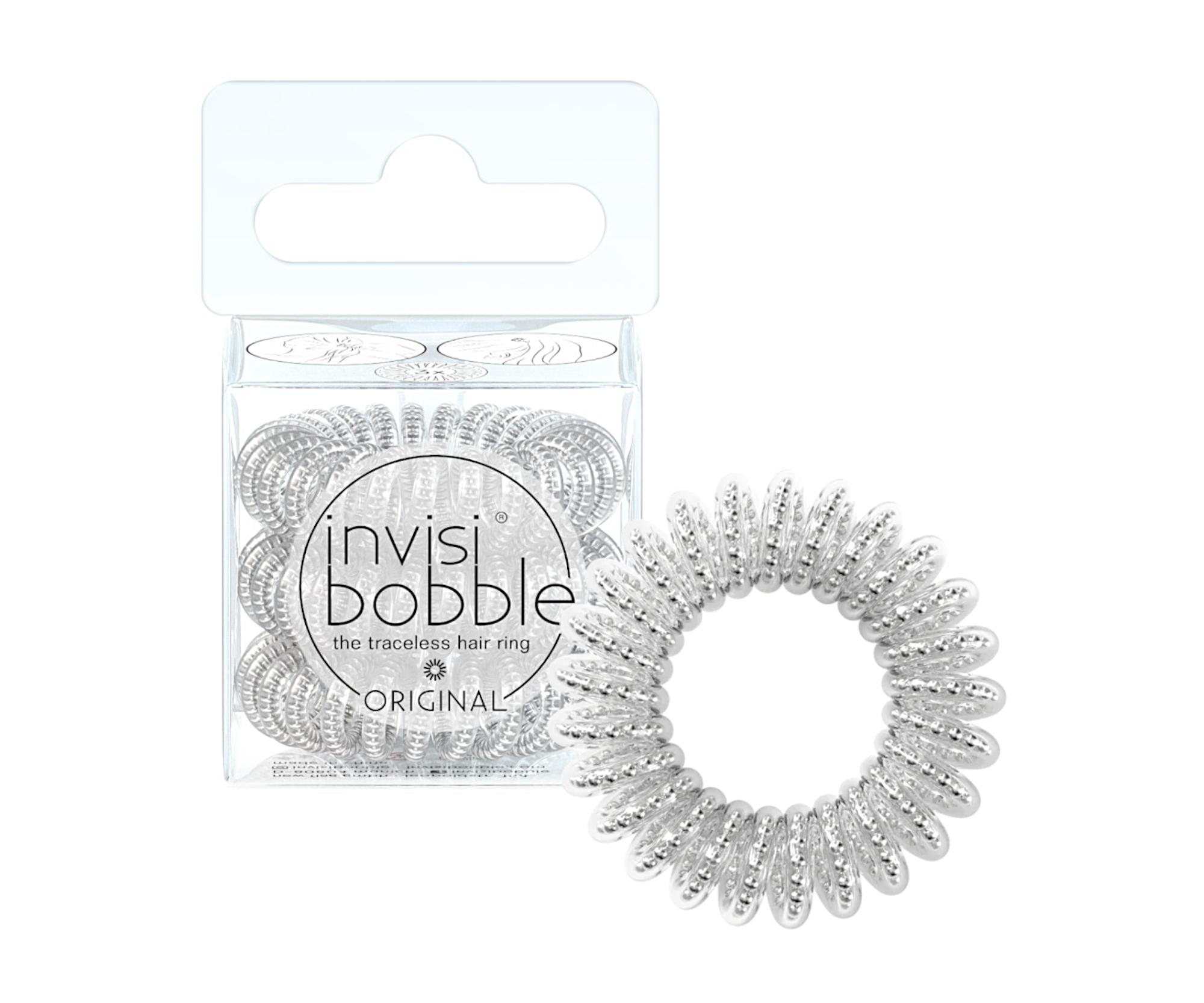 E-shop Špirálová gumička do vlasov Invisibobble Original Mother Of Chrome - strieborná, 3 ks (IB-OR-PA-1-1001)