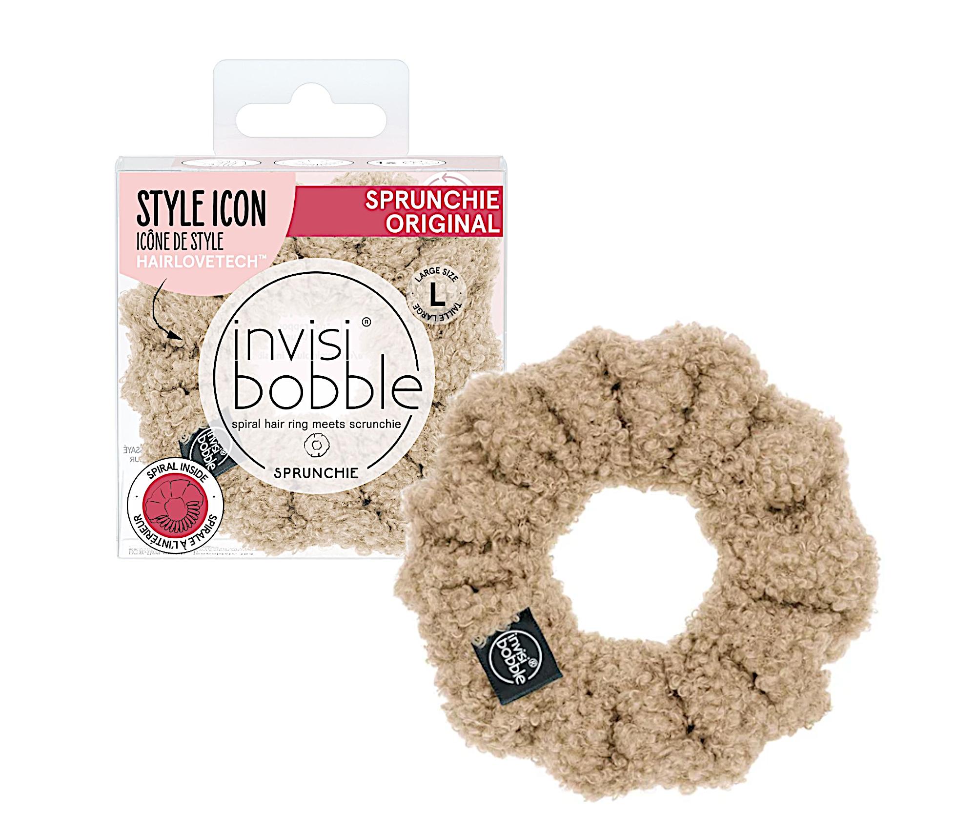 E-shop Ozdobná špirálová gumička Invisibobble Sprunchie Original Bear Necessities - svetlo hnedá (IB-SPEC-PA-1-1003)