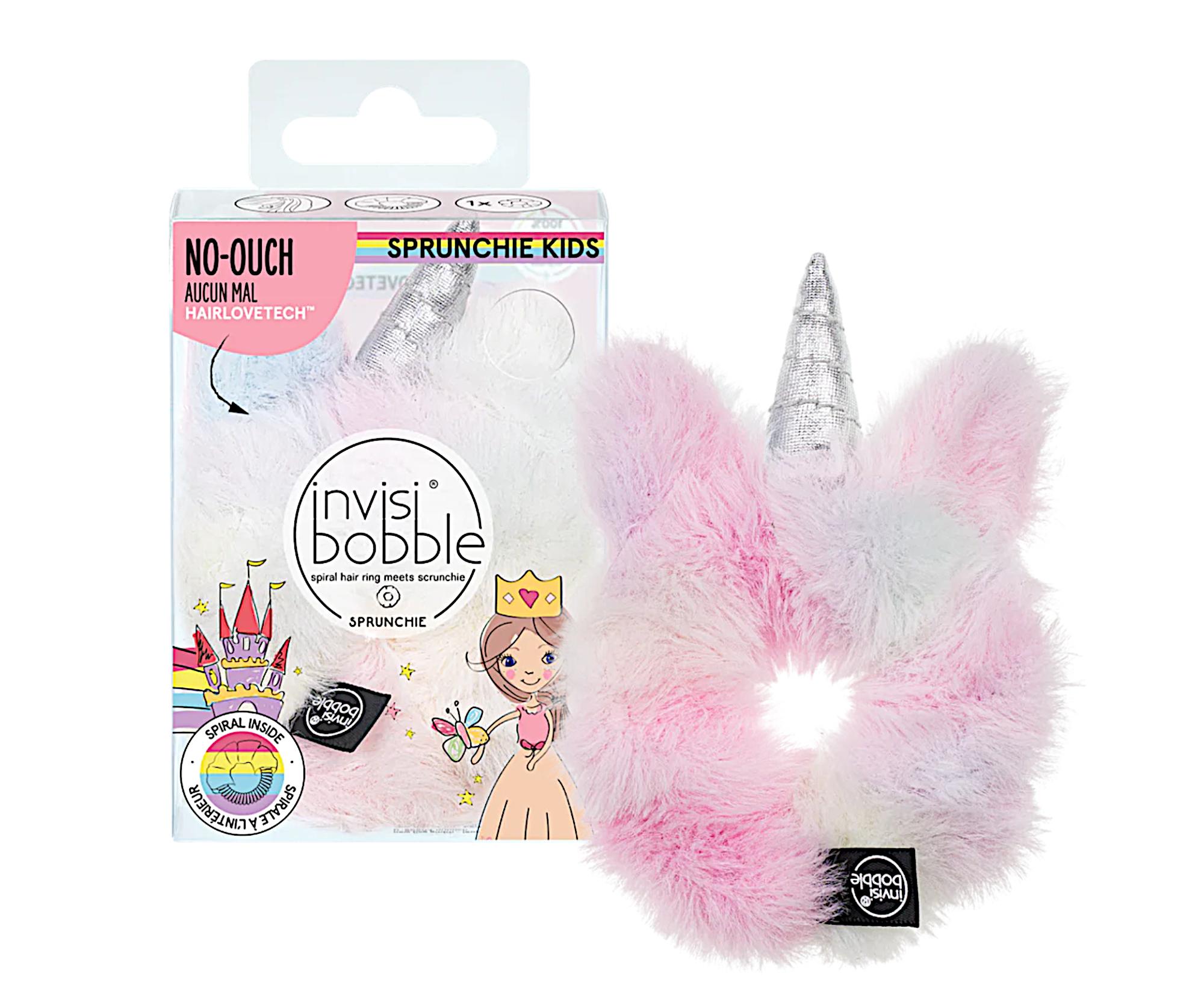 E-shop Detská ozdobná špirálová gumička Invisibobble Kids Sprunchia Unicorn - ružová (IB-SPPLKIDS-PA-1-103)