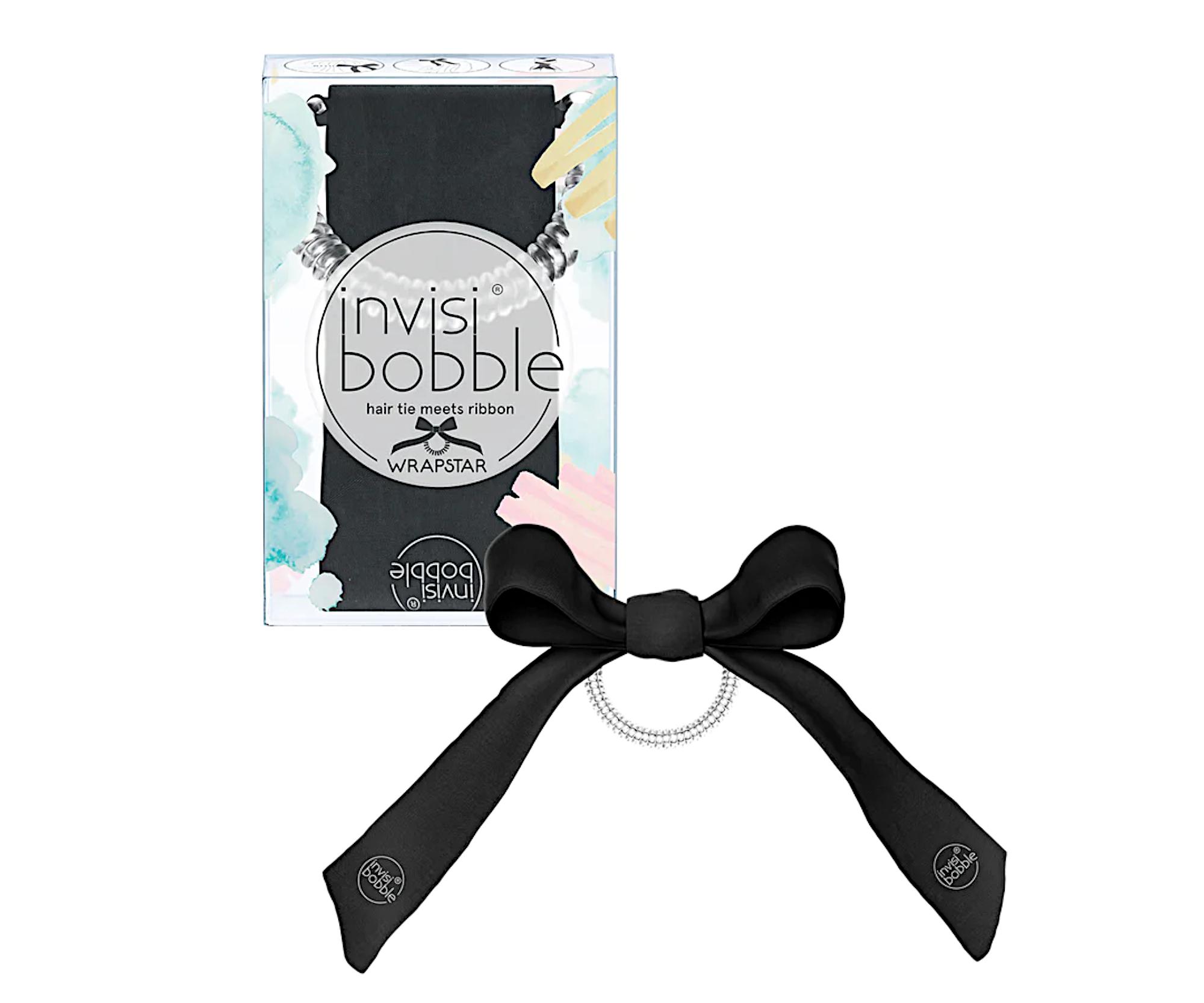 E-shop Špirálová gumička s mašľou Invisibobble Wrapstar Snack It Off - čierna (IB-WS-10001) + darček zadarmo
