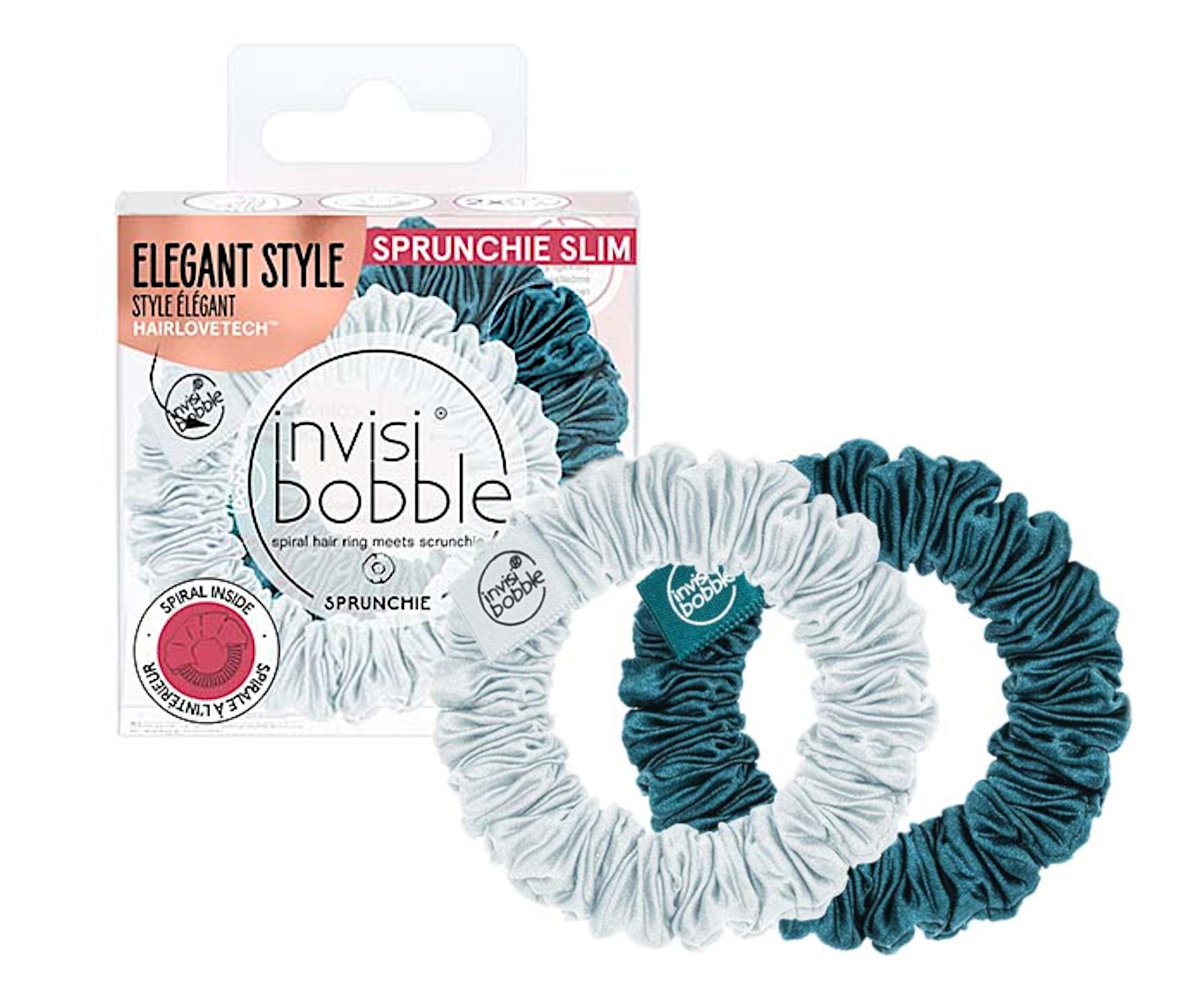 E-shop Ozdobné špirálové gumičky Invisibobble Sprunchie Slim Cool as Ice - 2 ks (IB-SPSL-PA-1-1002)