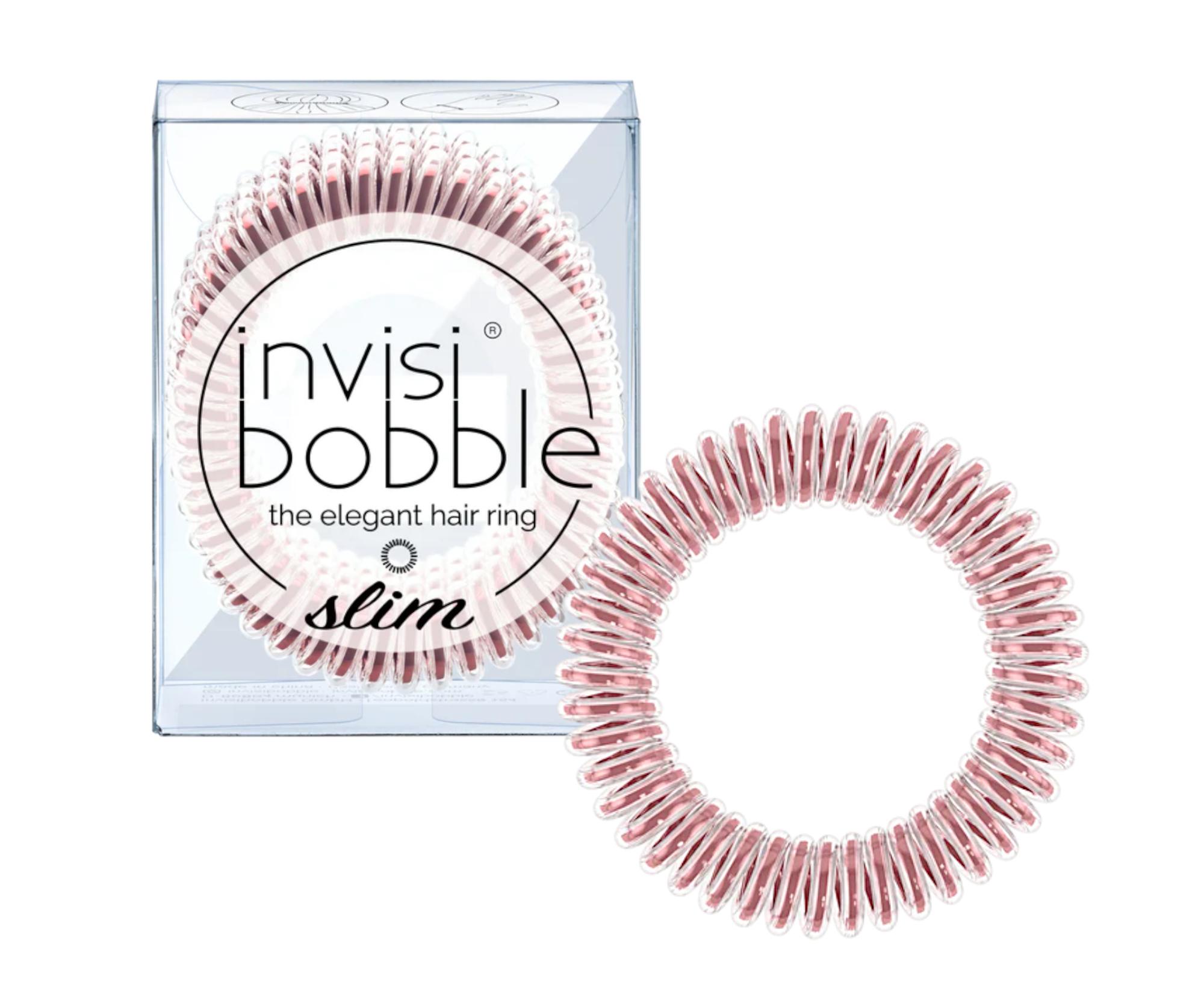 E-shop Tenká špirálová gumička do vlasov Invisibobble Slim Bella Rosa Galaxy - ružová, 3 ks (IB-SL-PC10007-2)